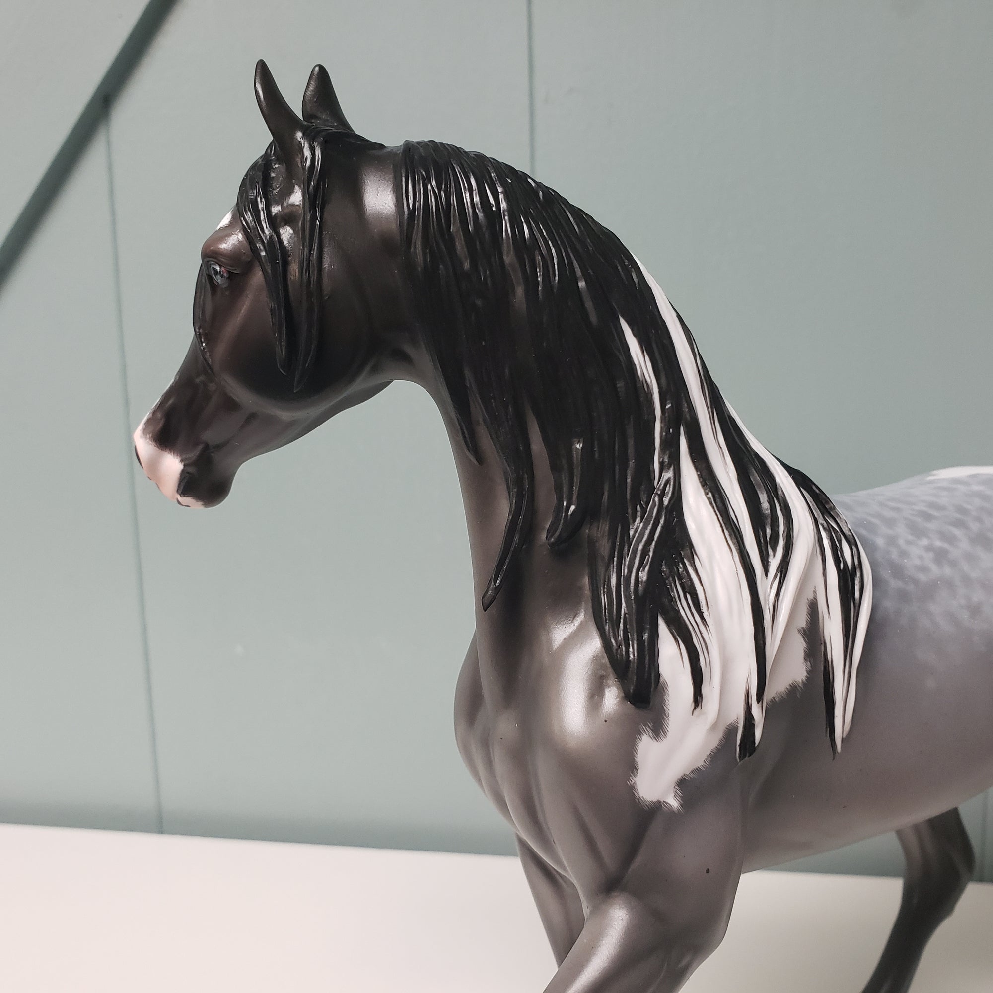 Radar Detected OOAK Loud Blue Roan Tobiano Custom Arab Mare By Ellen Robbins - Best Offers 3/26/24