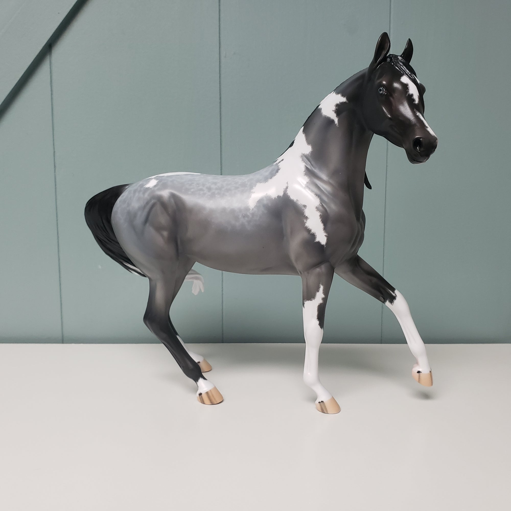 Radar Detected OOAK Loud Blue Roan Tobiano Custom Arab Mare By Ellen Robbins - Best Offers 3/26/24