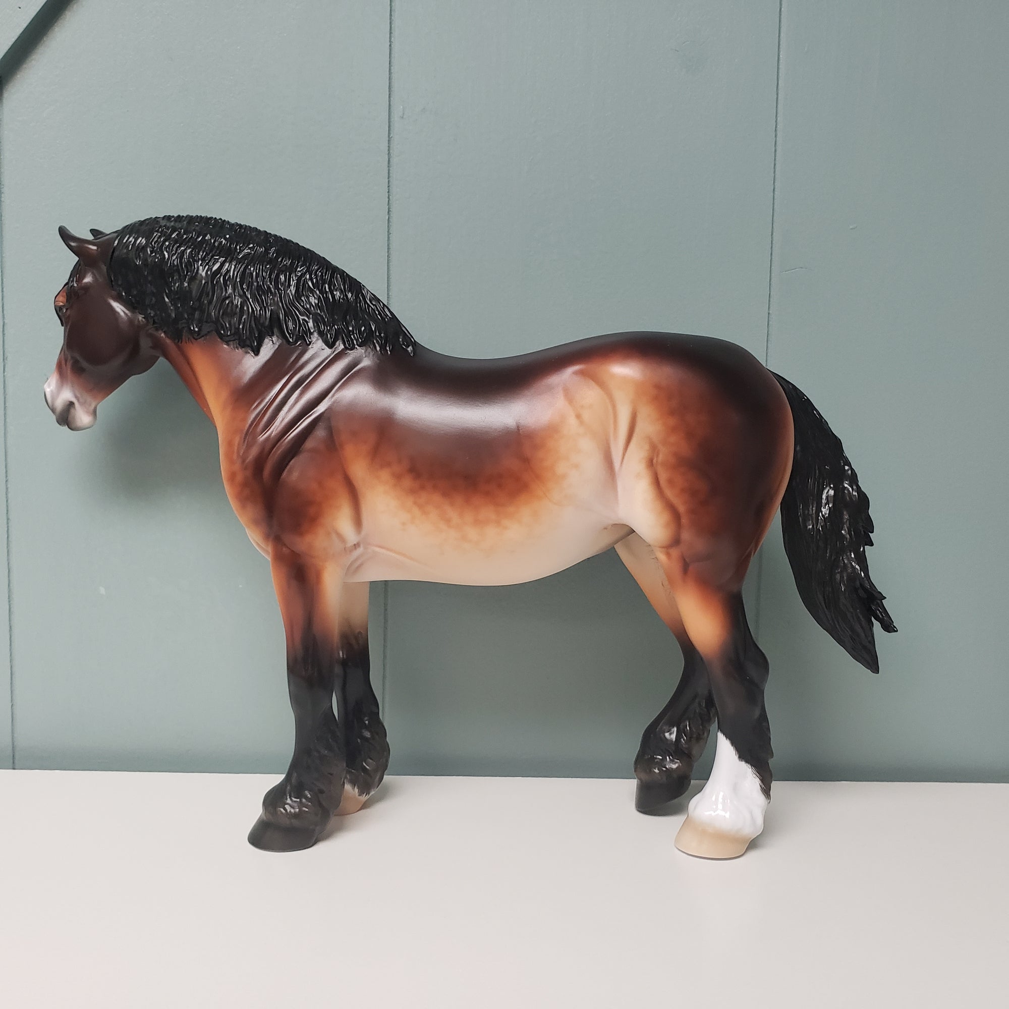 Sunspot OOAK Dappled Seal Bay Pangare Heavy Draft By Ellen Robbins - Best Offers 3/26/24