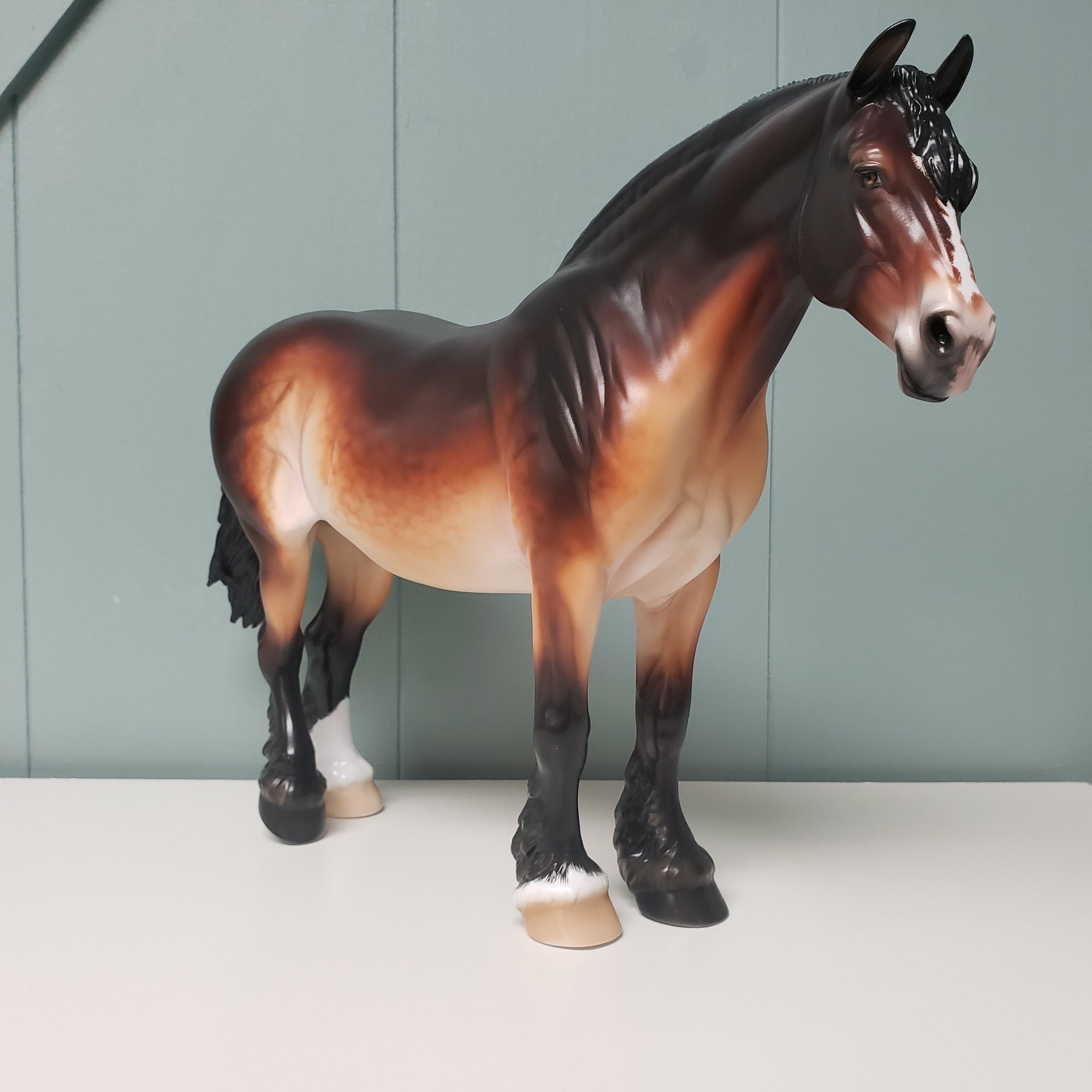 Sunspot OOAK Dappled Seal Bay Pangare Heavy Draft By Ellen Robbins - Best Offers 3/26/24