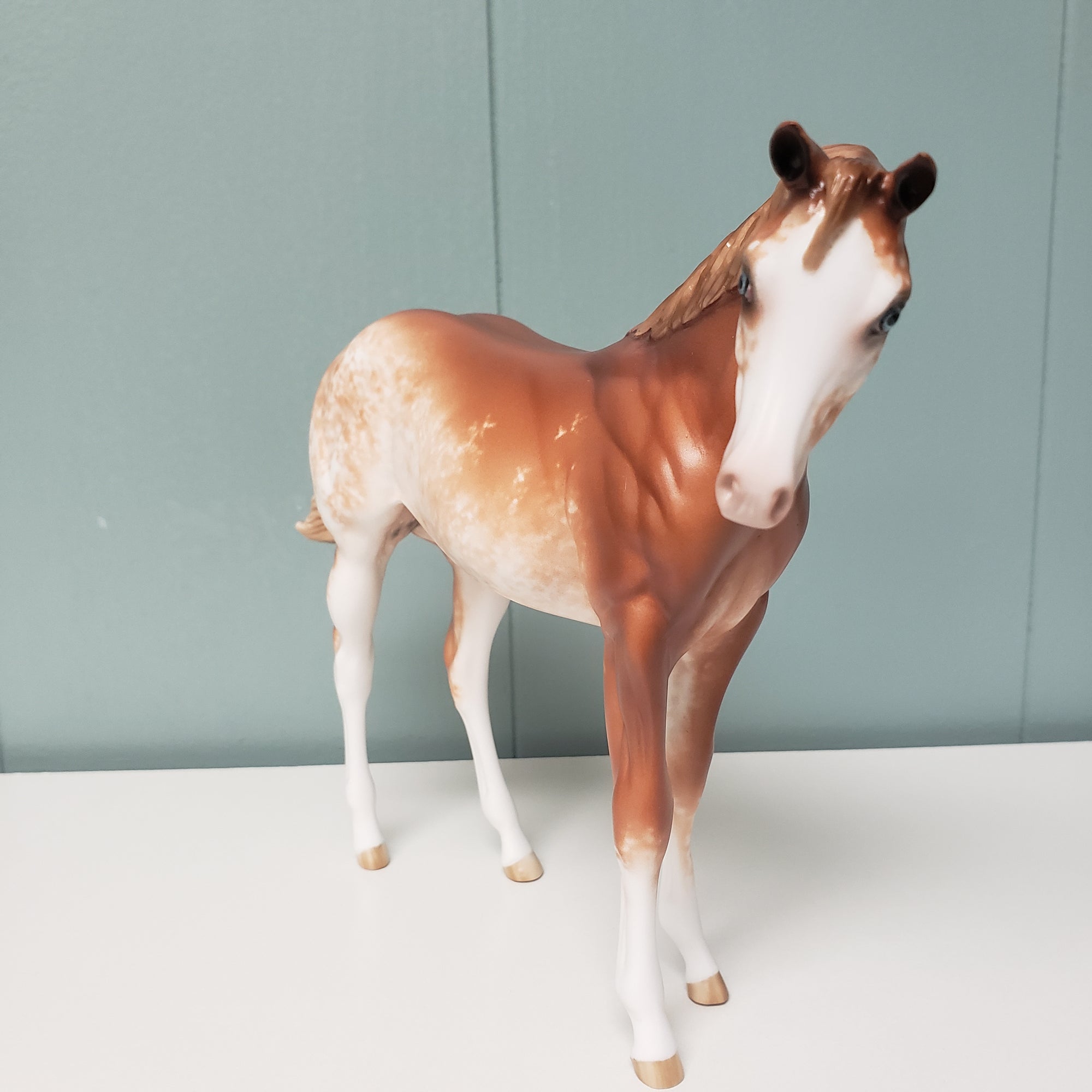 Peppy OOAK Chestnut Sabino Custom Weanling By Sheryl Leisure Best Offers 3/26/24