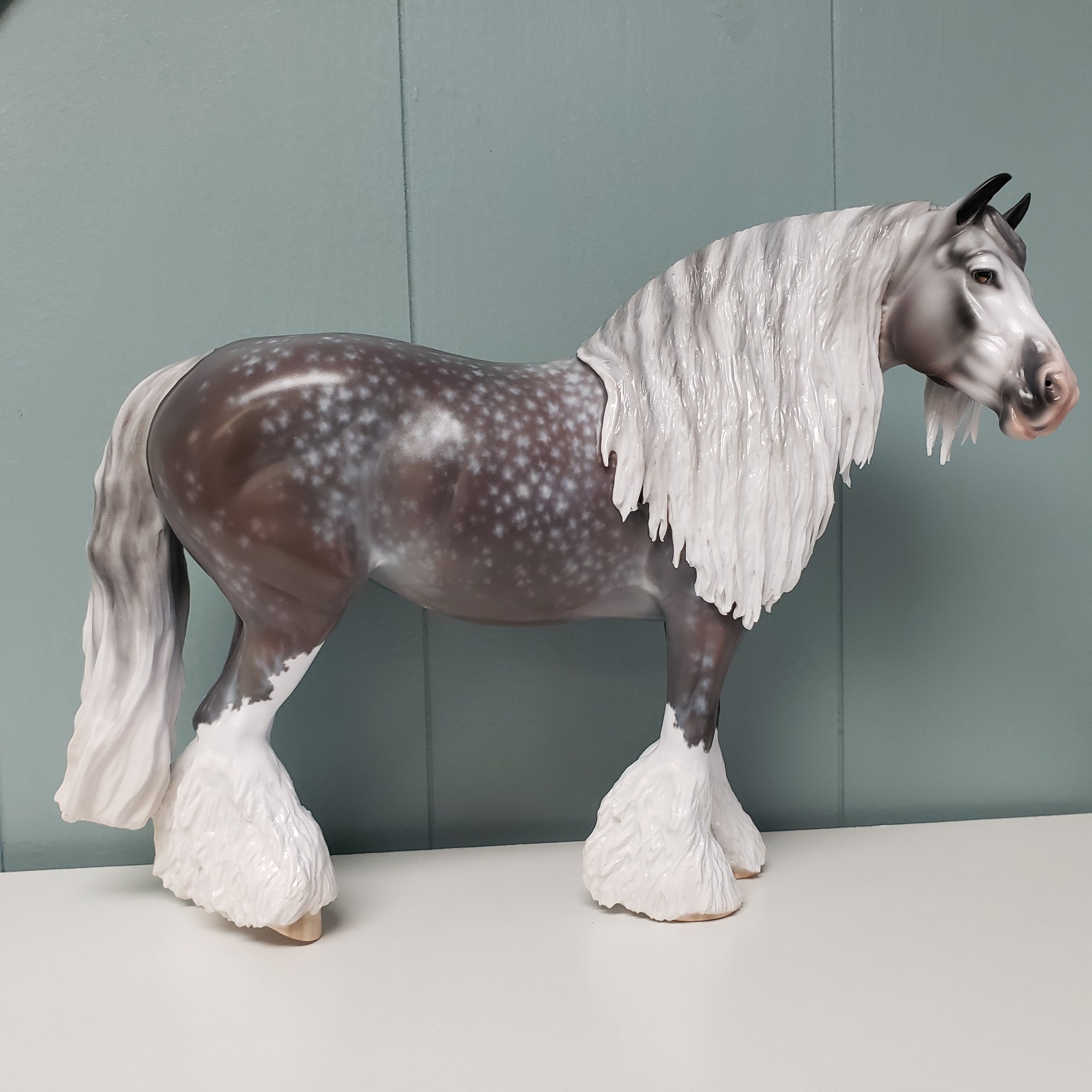 Seraphesia OOAK Star Dappled Grey Custom Hairy Heavy Draft By Jess Hamill SHCF24 BEST OFFER