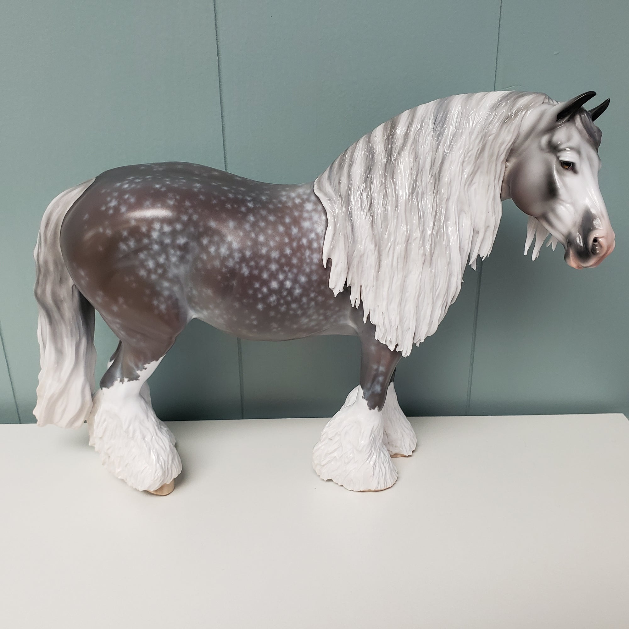 Seraphesia OOAK Star Dappled Grey Custom Hairy Heavy Draft By Jess Hamill SHCF24 BEST OFFER