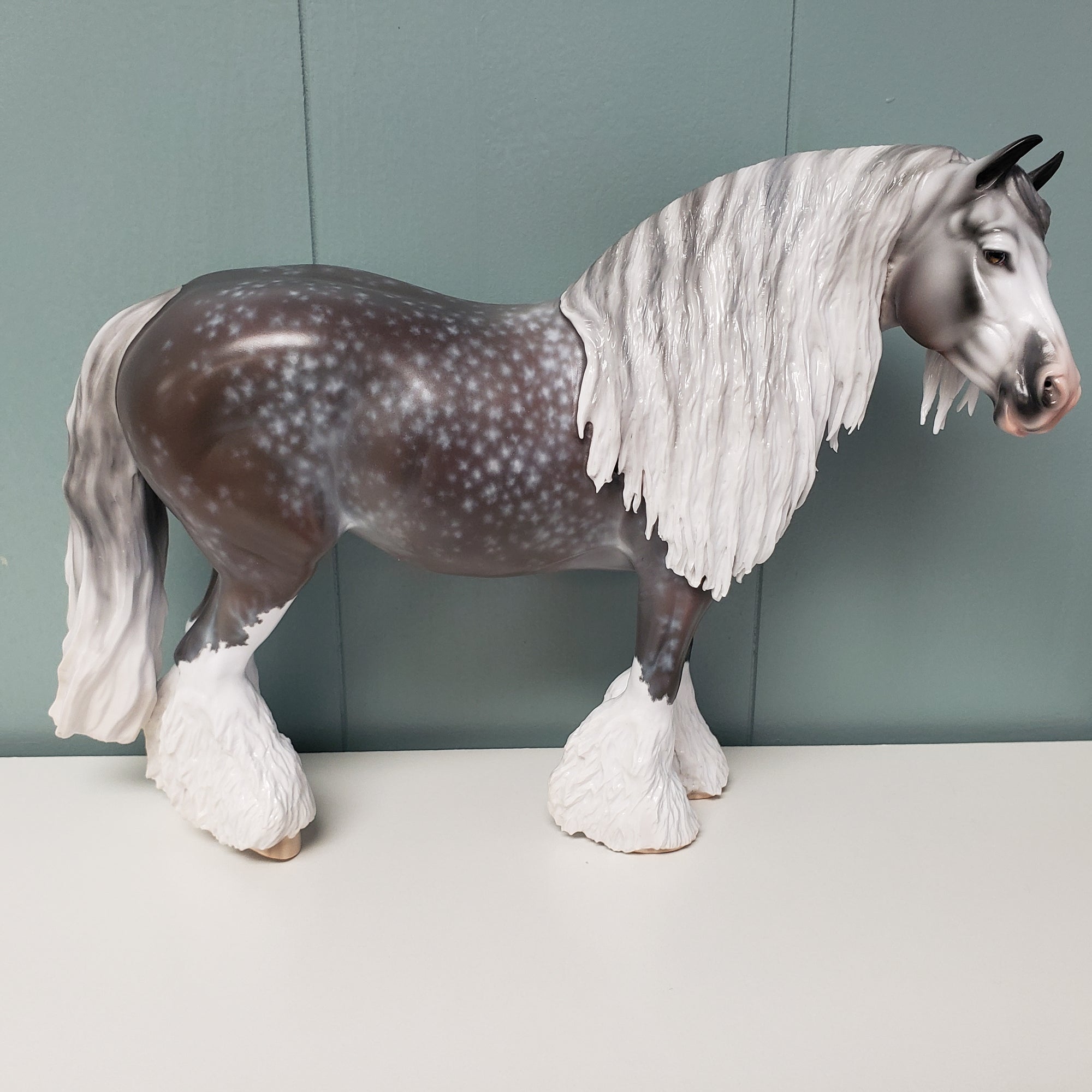 Seraphesia OOAK Star Dappled Grey Custom Hairy Heavy Draft By Jess Hamill SHCF24 BEST OFFER