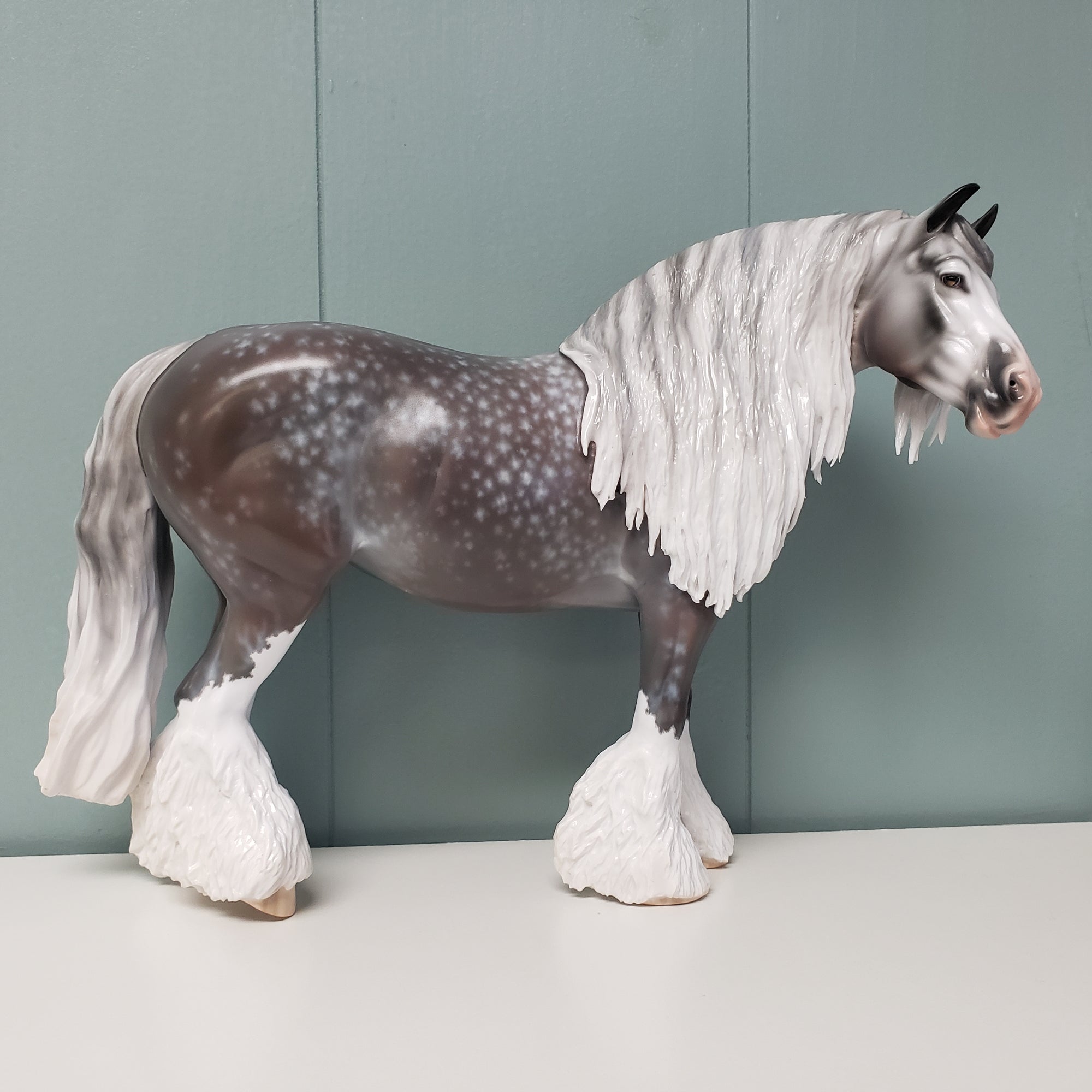 Seraphesia OOAK Star Dappled Grey Custom Hairy Heavy Draft By Jess Hamill SHCF24 BEST OFFER