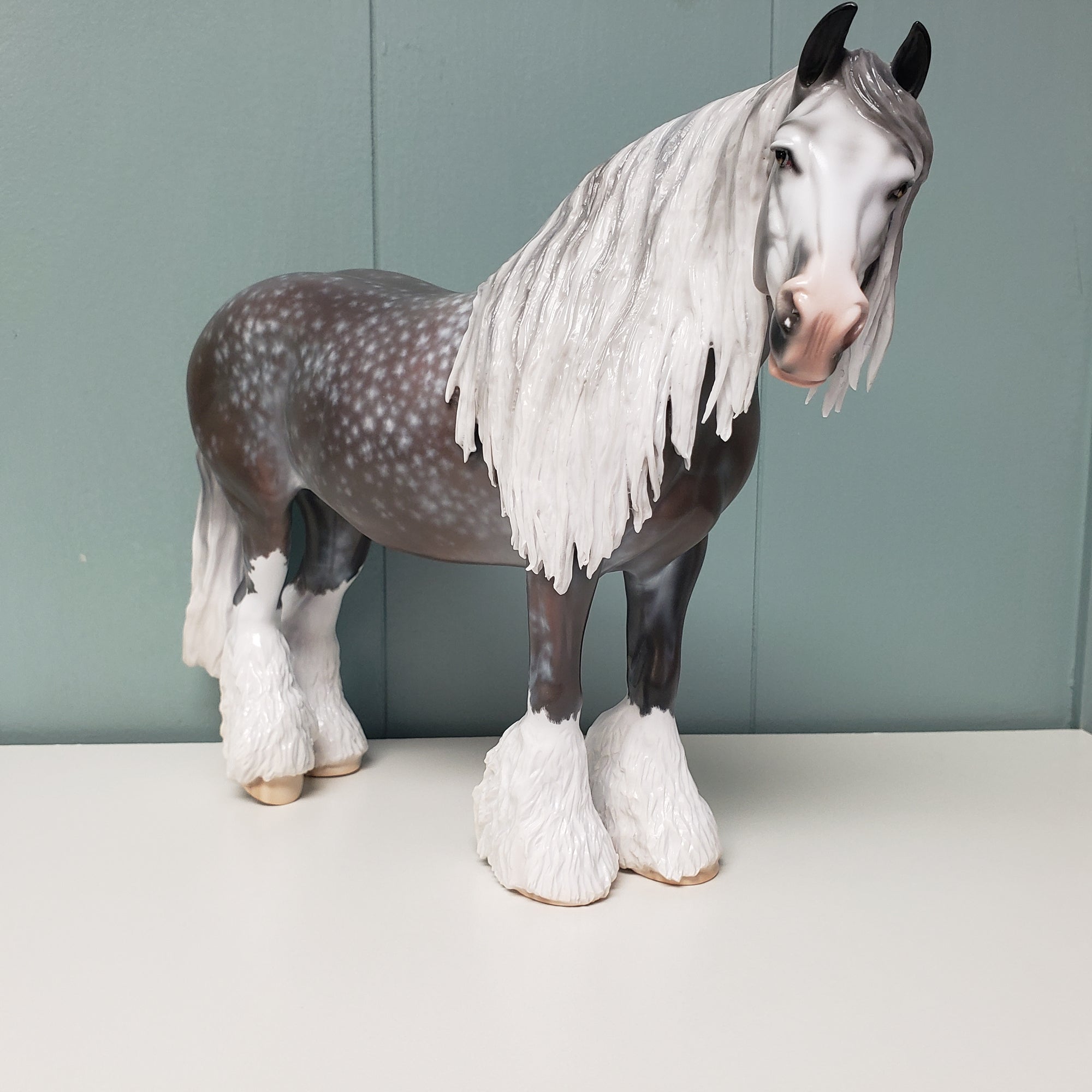 Seraphesia OOAK Star Dappled Grey Custom Hairy Heavy Draft By Jess Hamill SHCF24 BEST OFFER