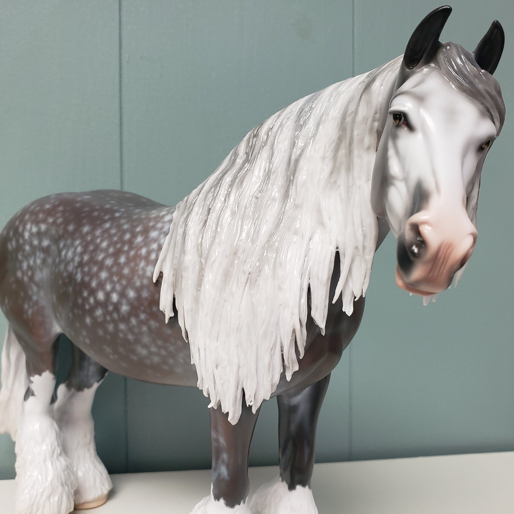 Seraphesia OOAK Star Dappled Grey Custom Hairy Heavy Draft By Jess Hamill SHCF24 BEST OFFER