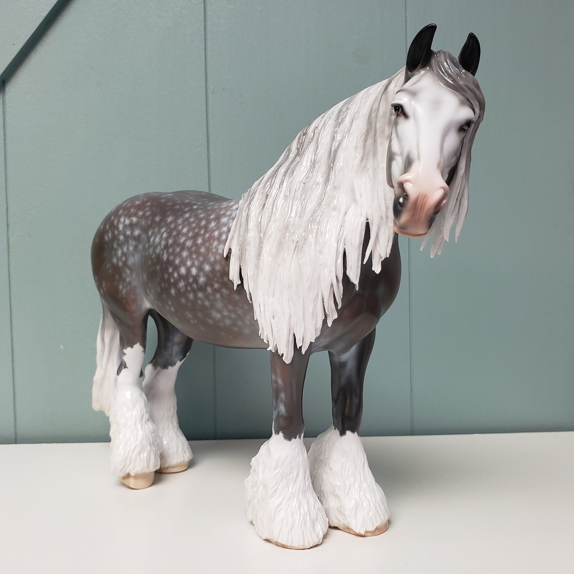 Seraphesia OOAK Star Dappled Grey Custom Hairy Heavy Draft By Jess Hamill SHCF24 BEST OFFER