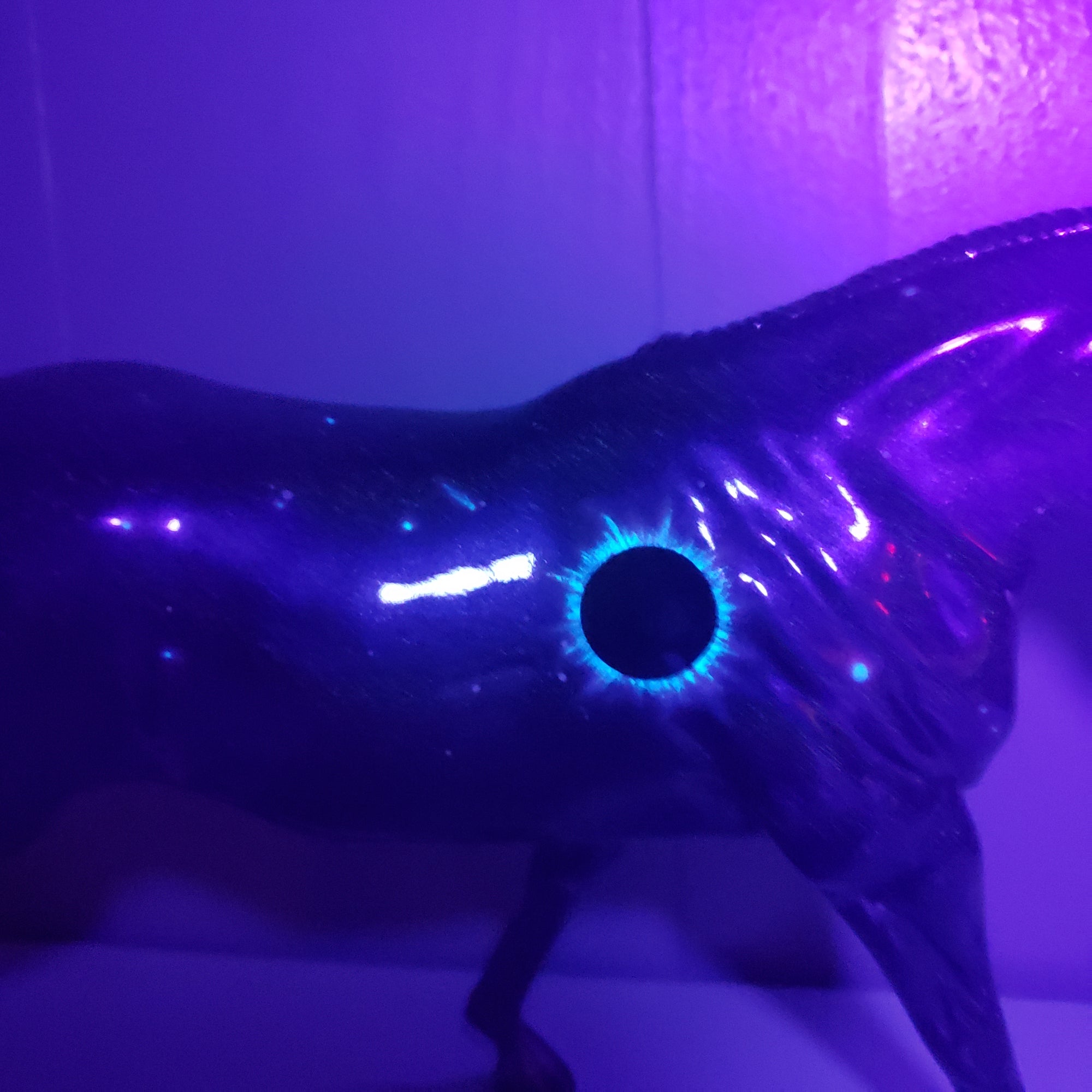 Totality OOAK Deco Holographic Night Sky and Eclipse Running Stock Horse by Ellen Robbins - Best Offers 4/9/24