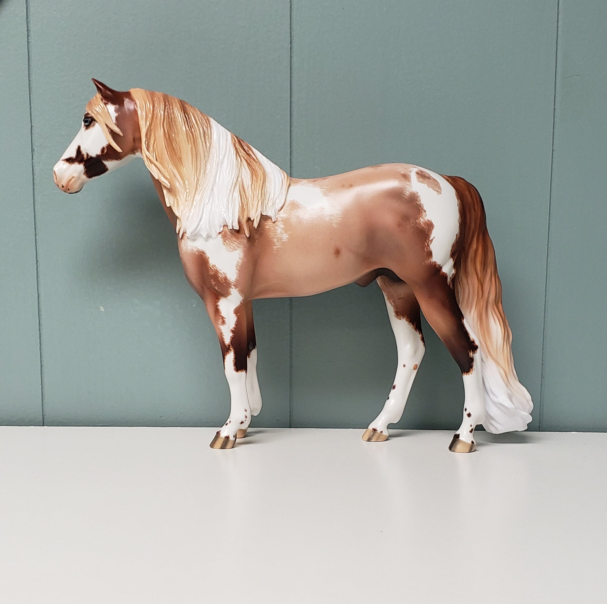 Just Cast Fireball OOAK Red Roan Tobiano Custom Mustang By Ellen Robbins - Best Offers 4/16/24