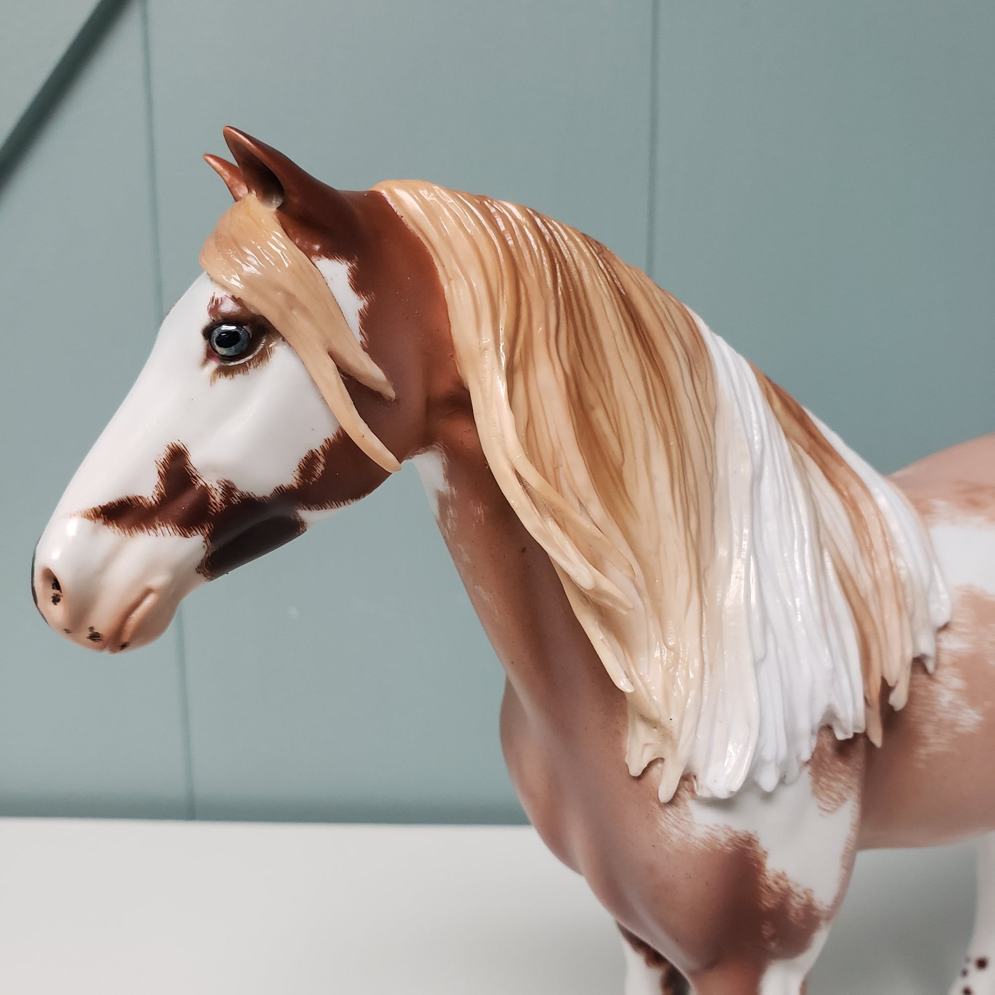Just Cast Fireball OOAK Red Roan Tobiano Custom Mustang By Ellen Robbins - Best Offers 4/16/24