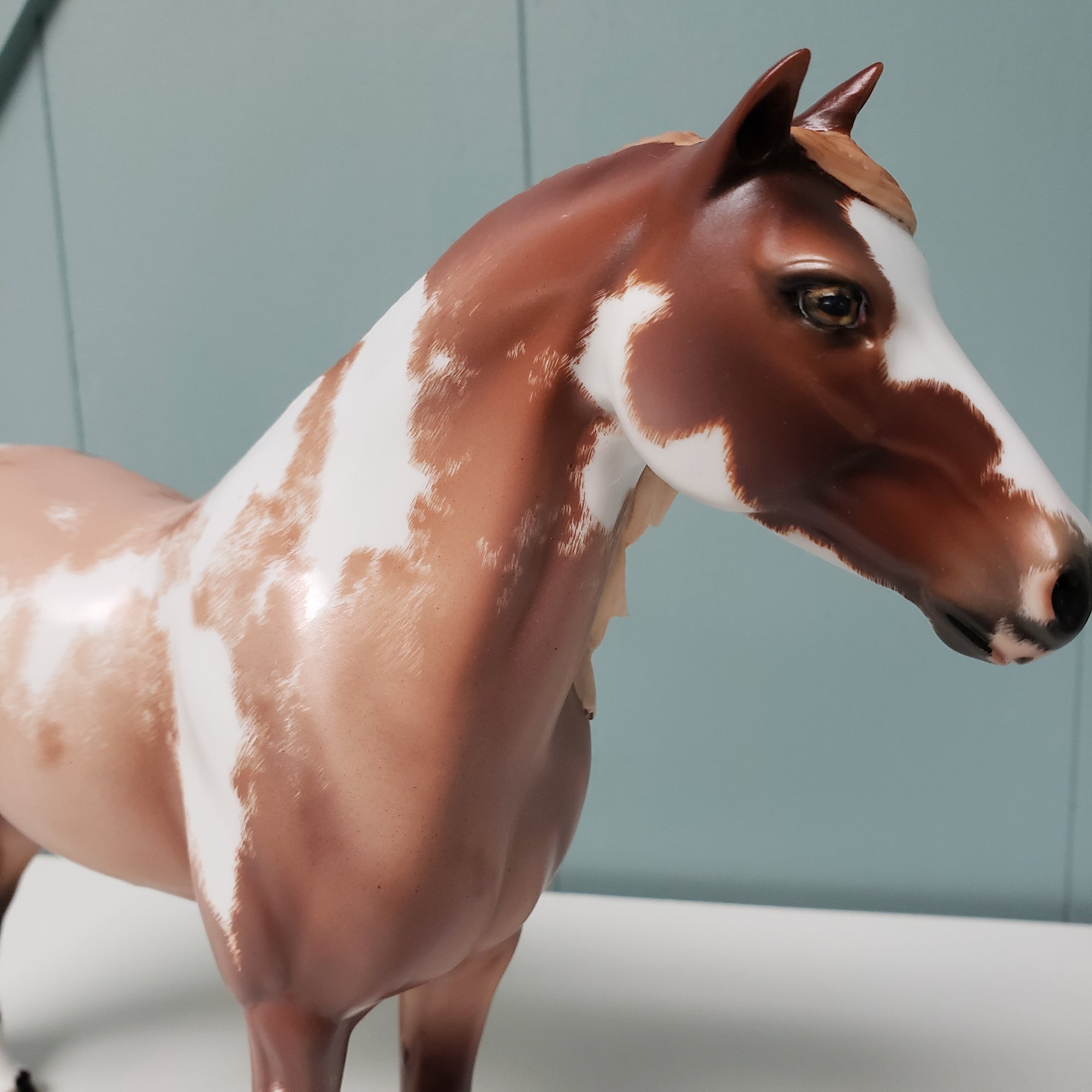Just Cast Fireball OOAK Red Roan Tobiano Custom Mustang By Ellen Robbins - Best Offers 4/16/24