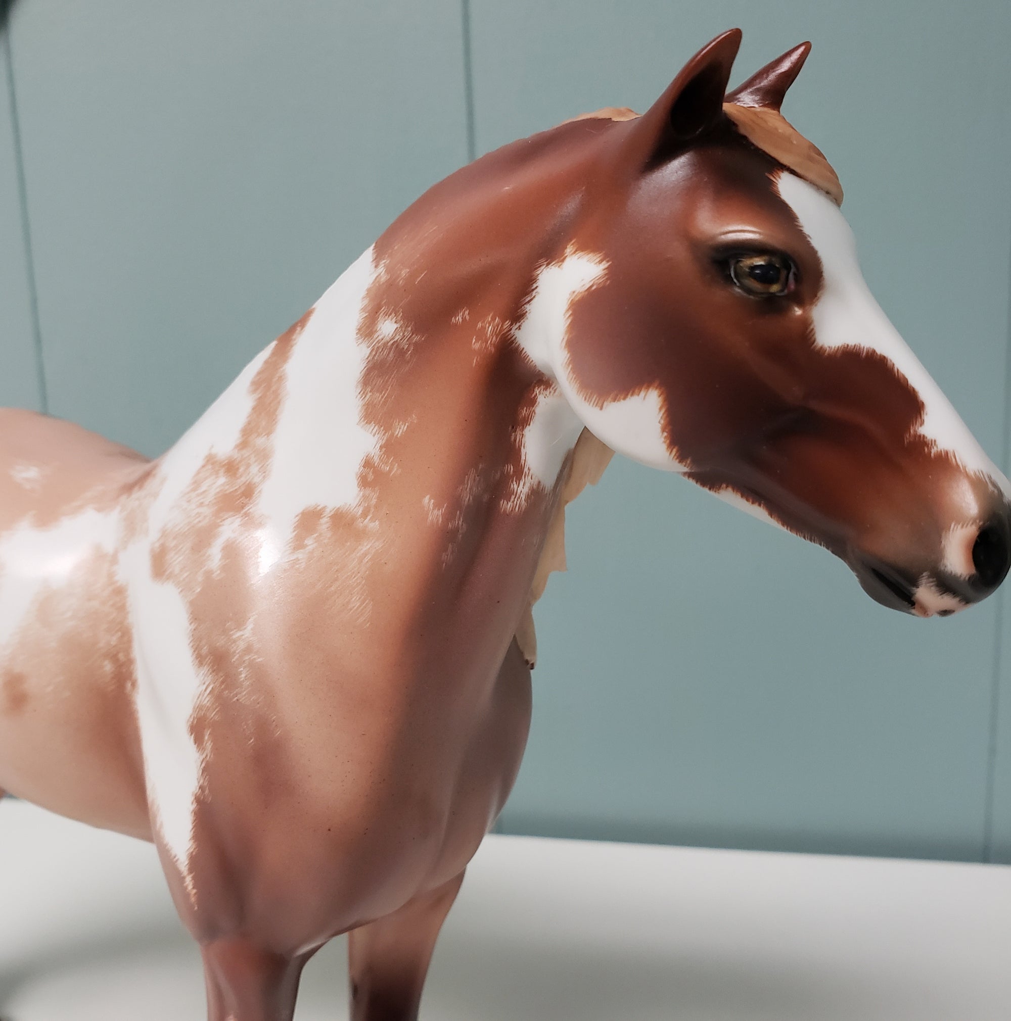 Just Cast Fireball OOAK Red Roan Tobiano Custom Mustang By Ellen Robbins - Best Offers 4/16/24