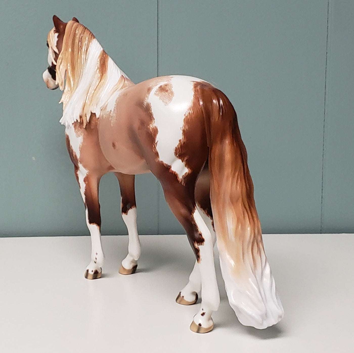 Just Cast Fireball OOAK Red Roan Tobiano Custom Mustang By Ellen Robbins - Best Offers 4/16/24