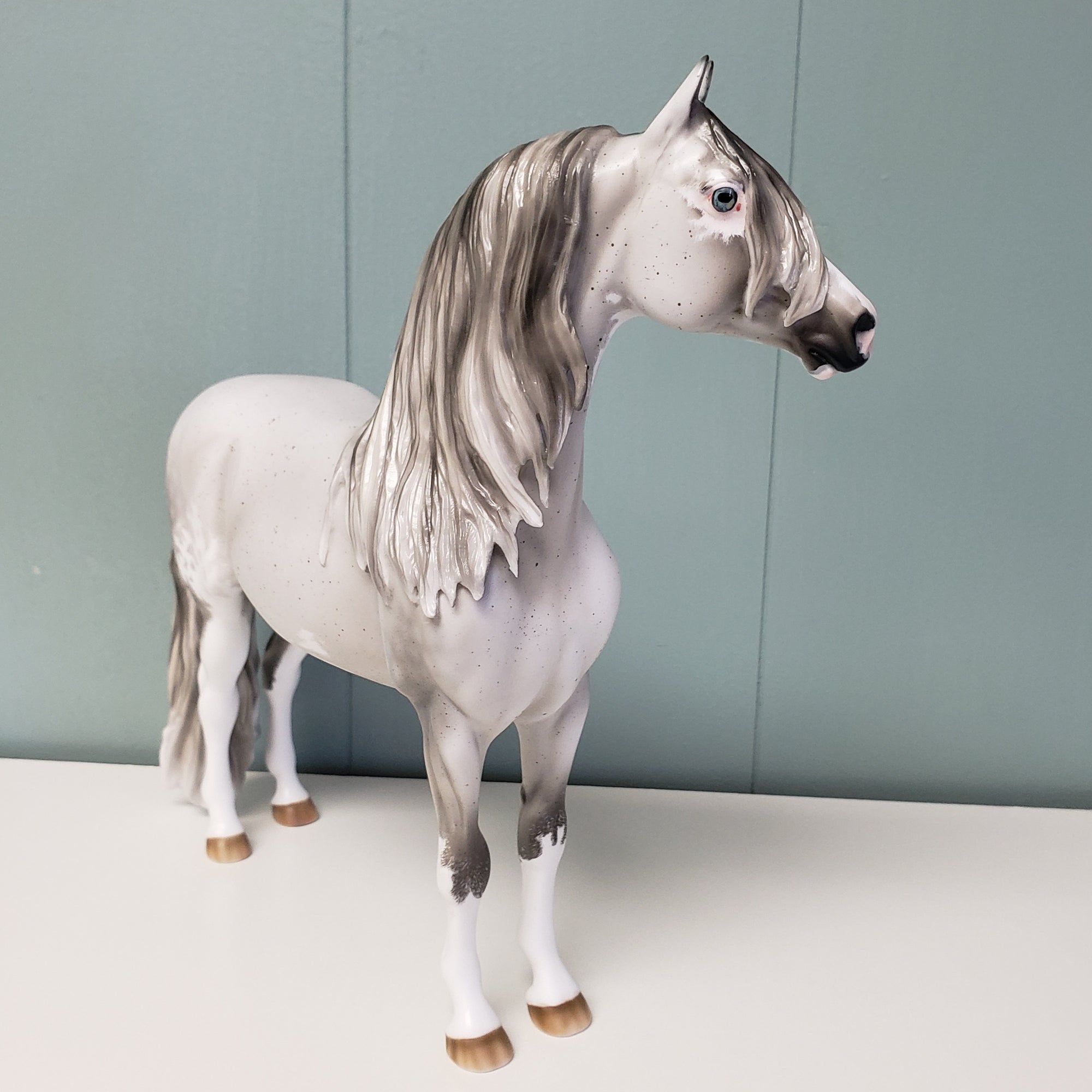 Kingswood OOAK Fleabitten Dappled Grey Sabino Custom Morgan By Ashley Palmer - Best Offer 4/23/24