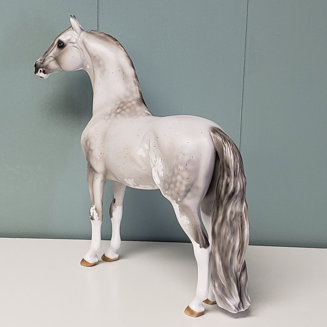 Kingswood OOAK Fleabitten Dappled Grey Sabino Custom Morgan By Ashley Palmer - Best Offer 4/23/24