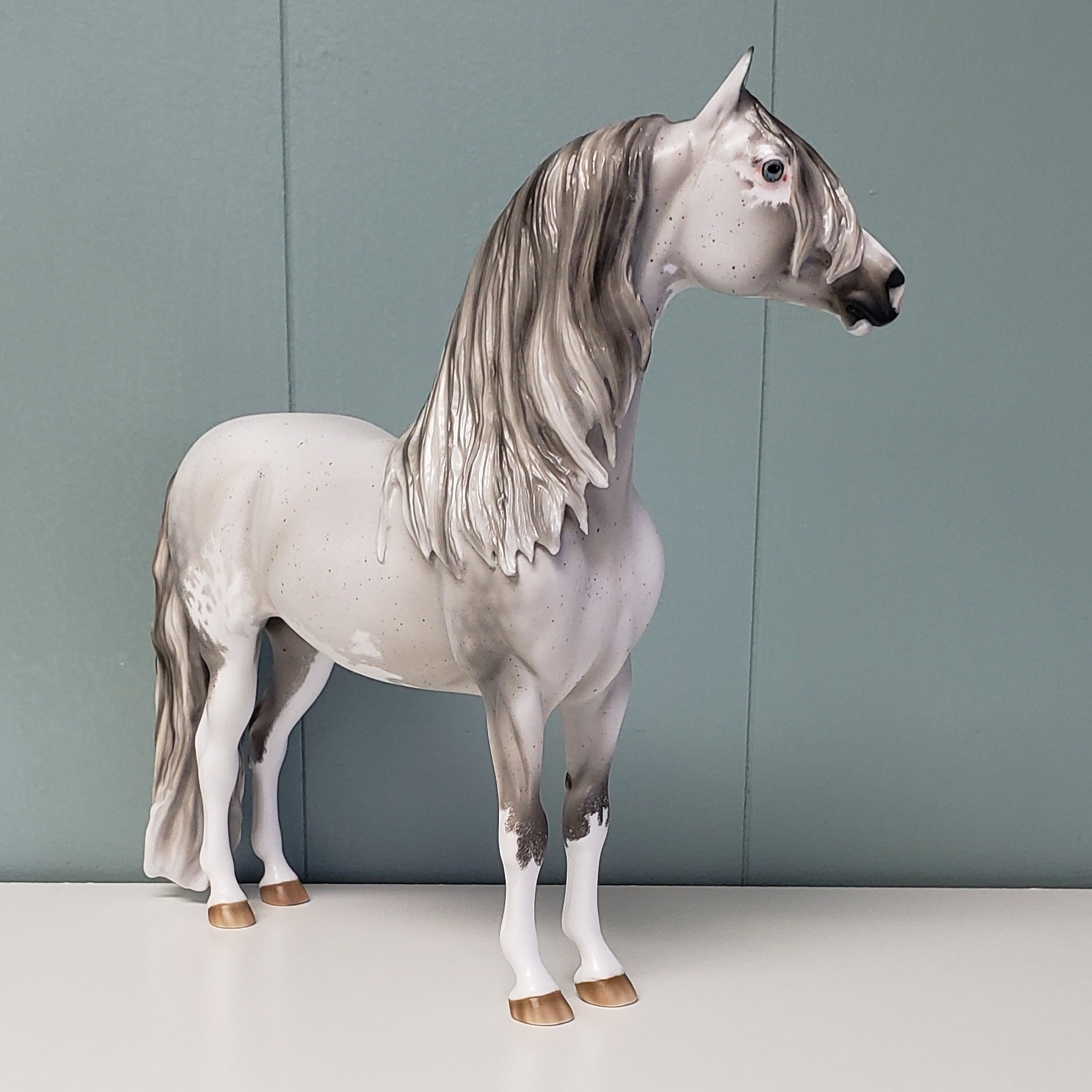 Kingswood OOAK Fleabitten Dappled Grey Sabino Custom Morgan By Ashley Palmer - Best Offer 4/23/24