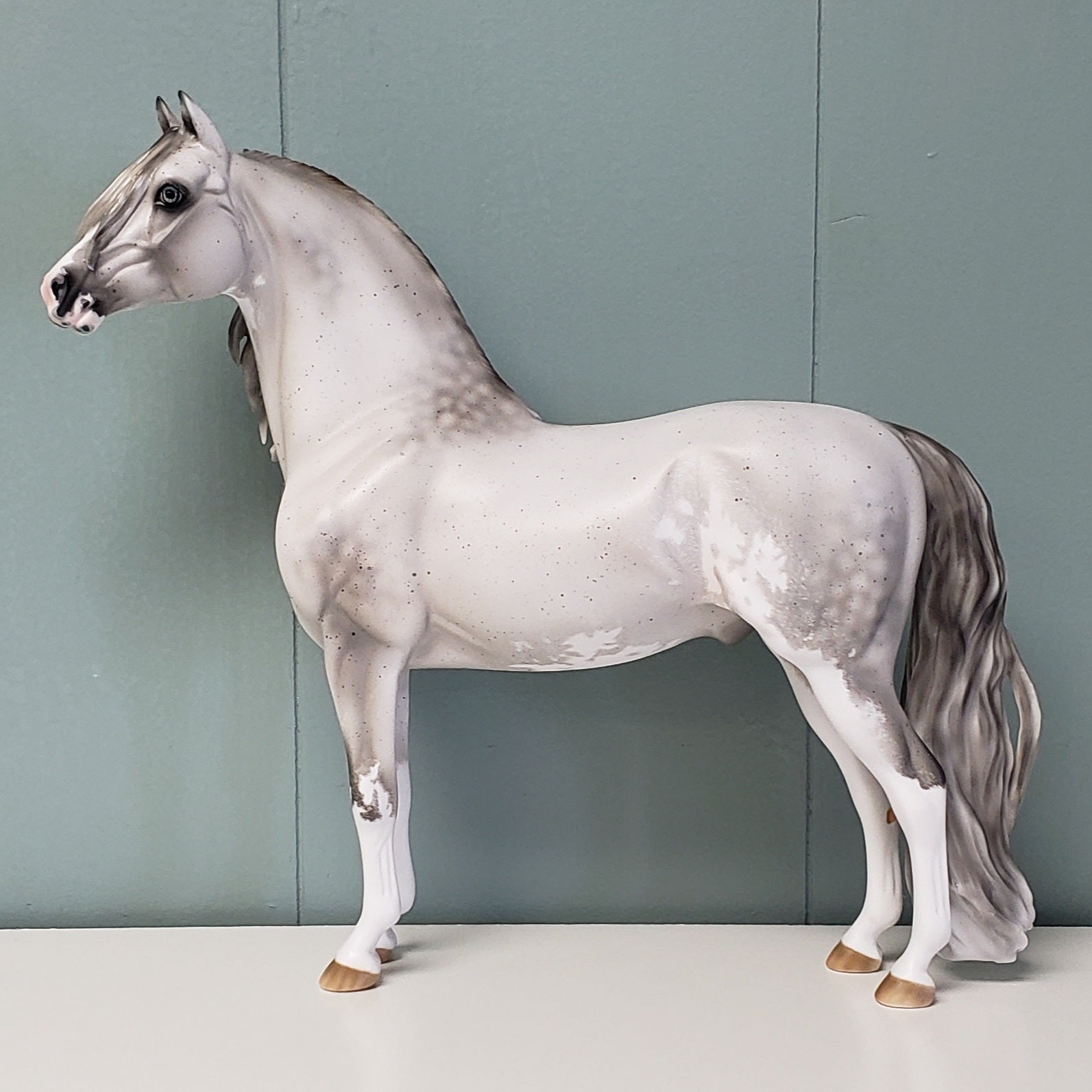 Kingswood OOAK Fleabitten Dappled Grey Sabino Custom Morgan By Ashley Palmer - Best Offer 4/23/24