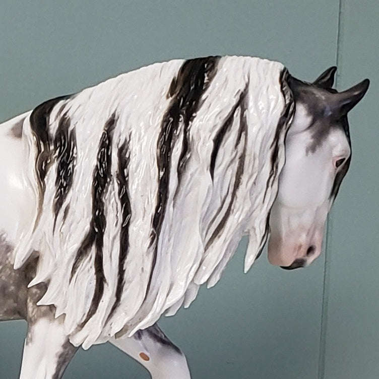 Cry Me A River OOAK Blue Roan Custom Irish Cob by Sheryl Leisure - Best Offer 4/23/24