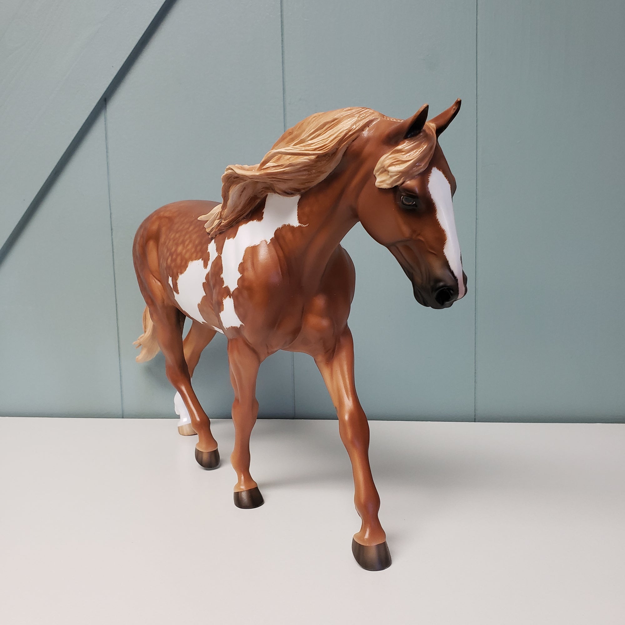 Feeling Good OOAK Dappled Chestnut Overo Custom Irish Draught by Sheryl Leisure - Best Offer 5/7/24