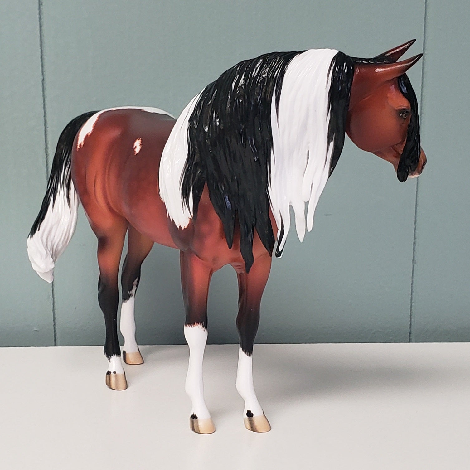 May I? OOAK Dappled Bay Tobiano Custom Arab Mare Pebble By Ellen Robbins Best Offers 4/30/24
