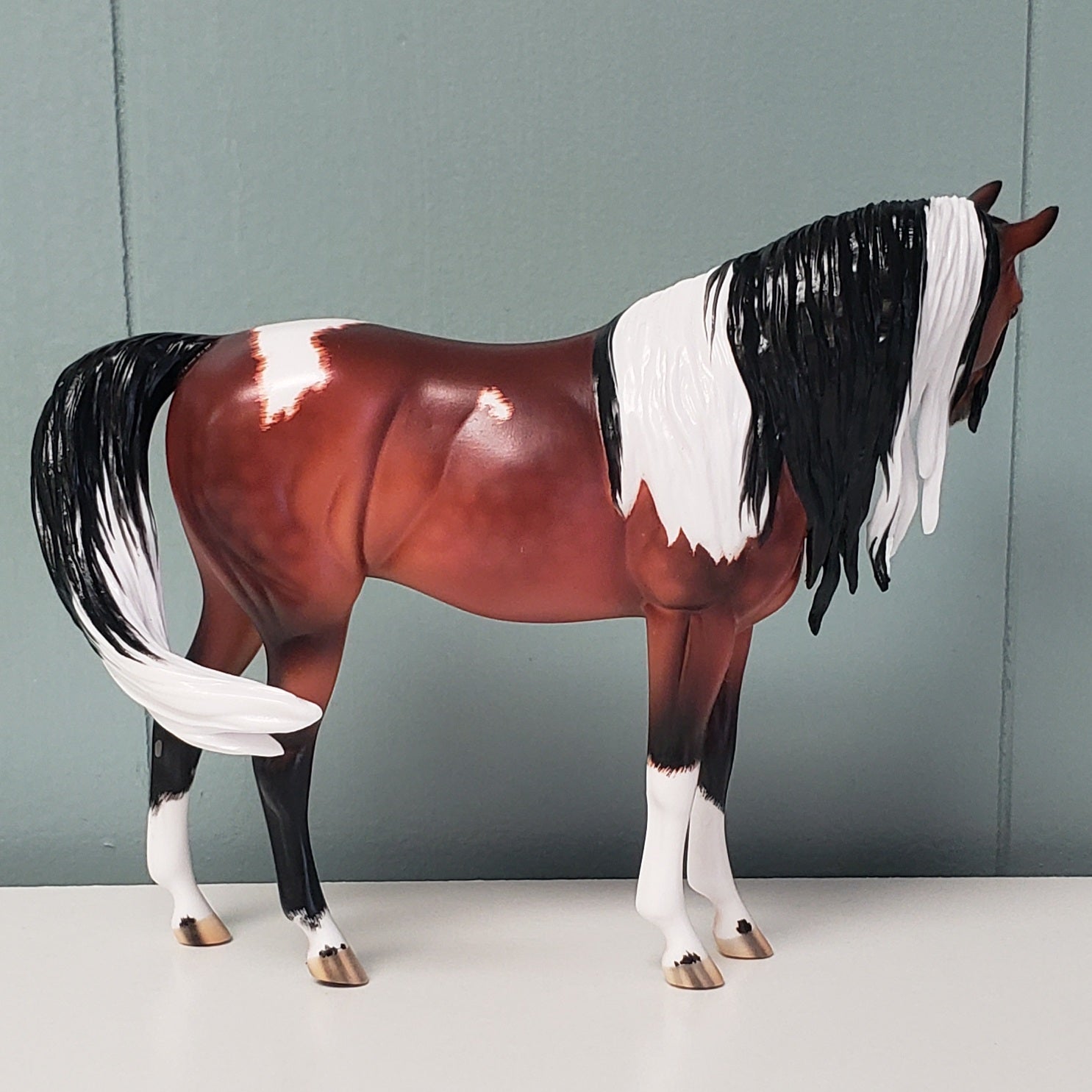 May I? OOAK Dappled Bay Tobiano Custom Arab Mare Pebble By Ellen Robbins Best Offers 4/30/24