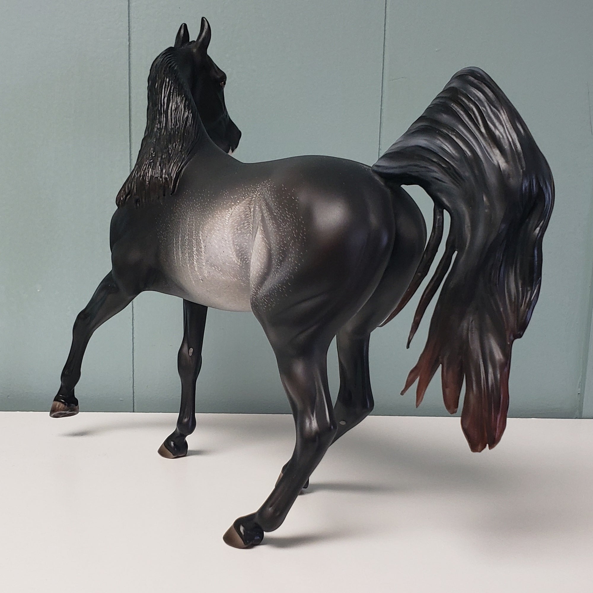 Nymeria OOAK Shaded Black Rabicano Custom Arab Mare By Ashley Palmer Best Offers 4/30/24