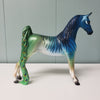 Peafowl OOAK Deco Peacock Inspired Zebra Striped Pebble Saddlebred By Jess Hamill - May End of Month Sale SS524