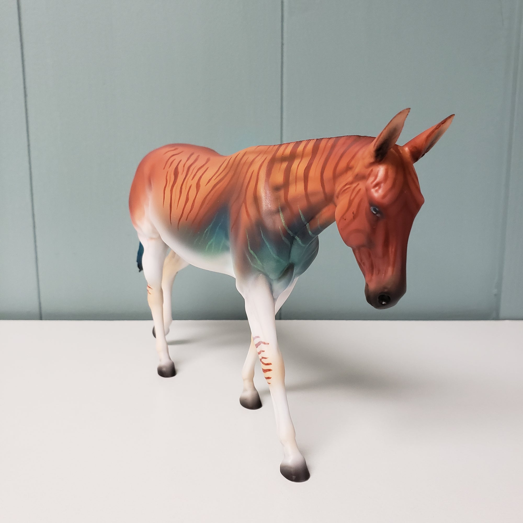 Junglefowl OOAK Rooster Inspired Deco Pebble Mule By Jess Hamill - SHCF24