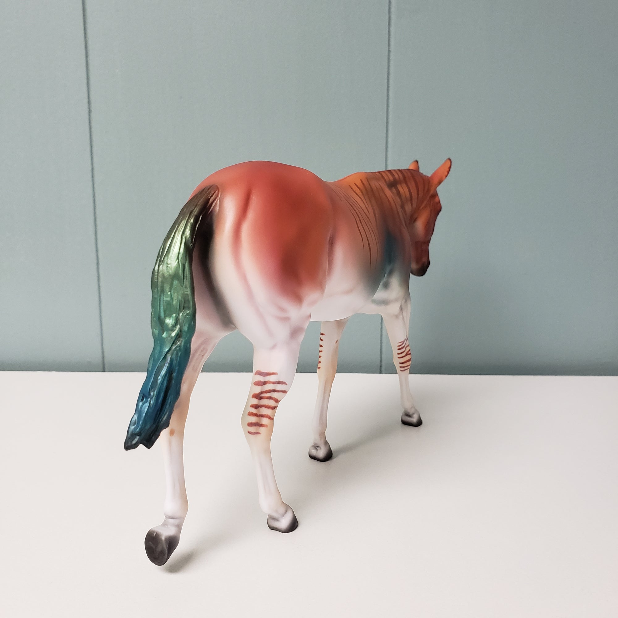 Junglefowl OOAK Rooster Inspired Deco Pebble Mule By Jess Hamill - SHCF24