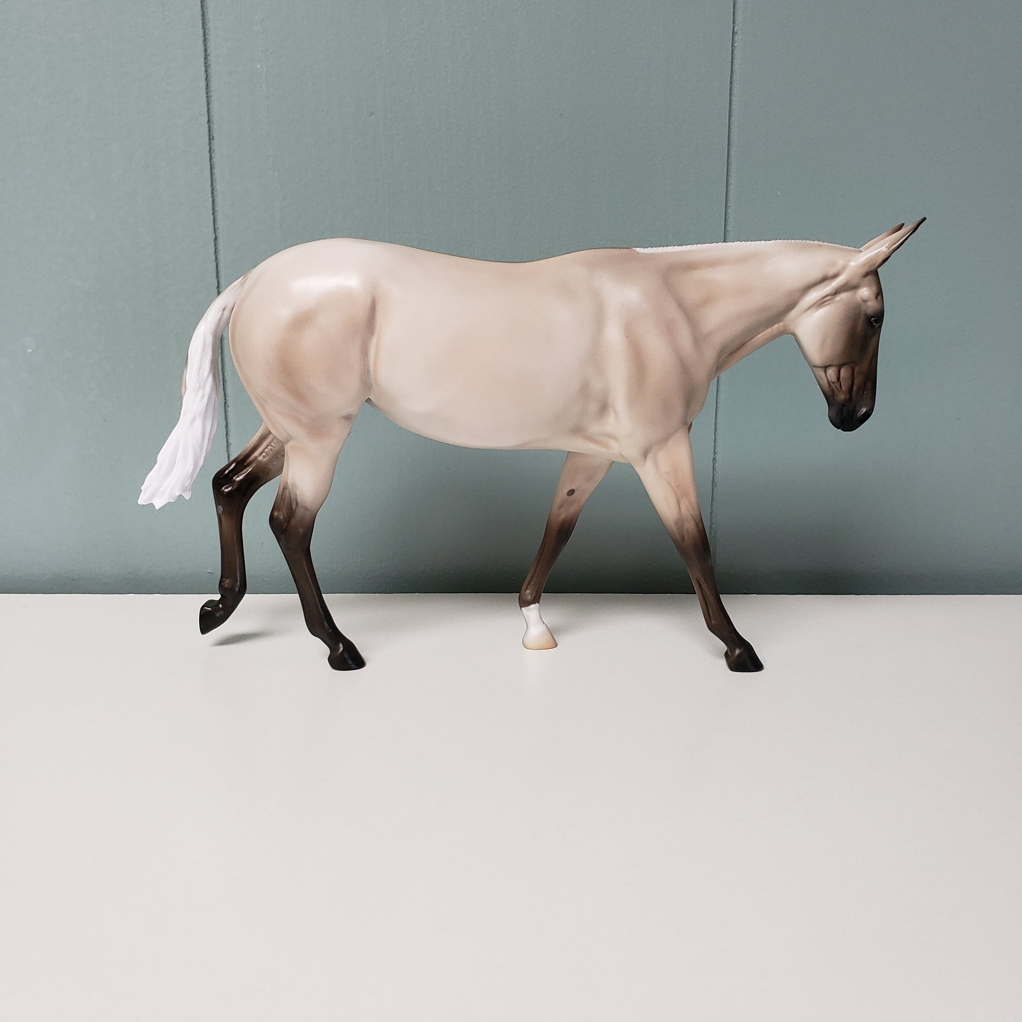 Cream Puff OOAK SIlver Grulla Pebble Mule By Ashley Palmer - SS524 May End of Month Sale