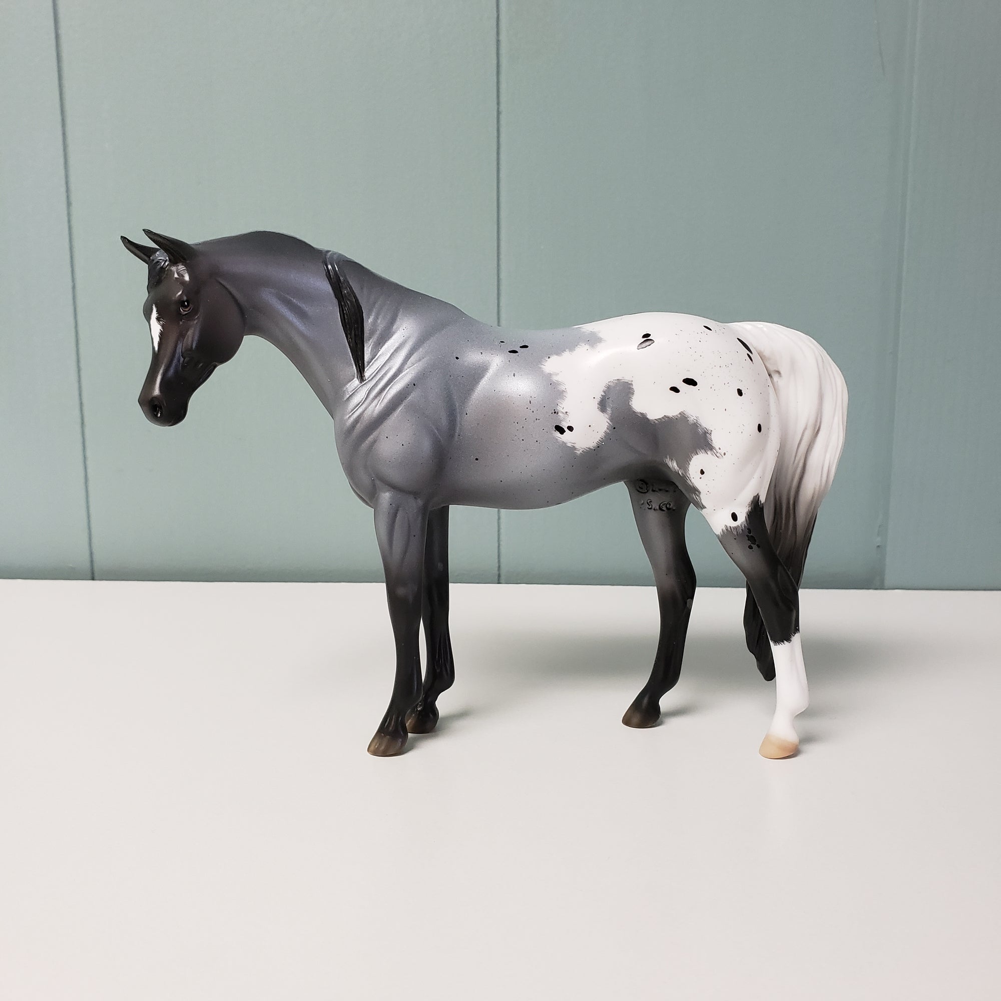 Something Blue OOAK Blue Roan Appaloosa Pebble Arabian By Ellen Robbins - SHCF24