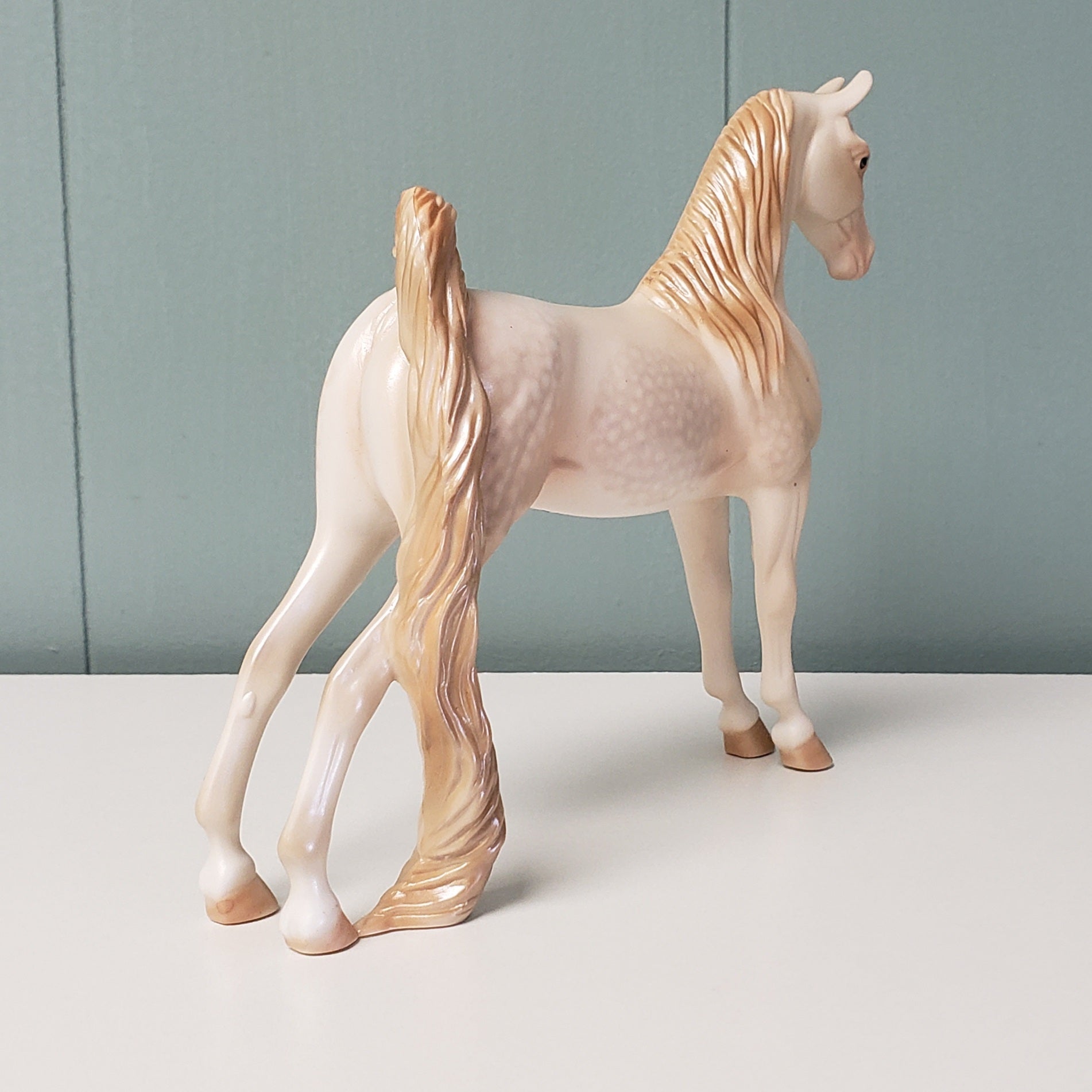 Golden Opportunity OOAK Dappled Champagne Pebble Saddlebred By Dawn Quick - SHCF24