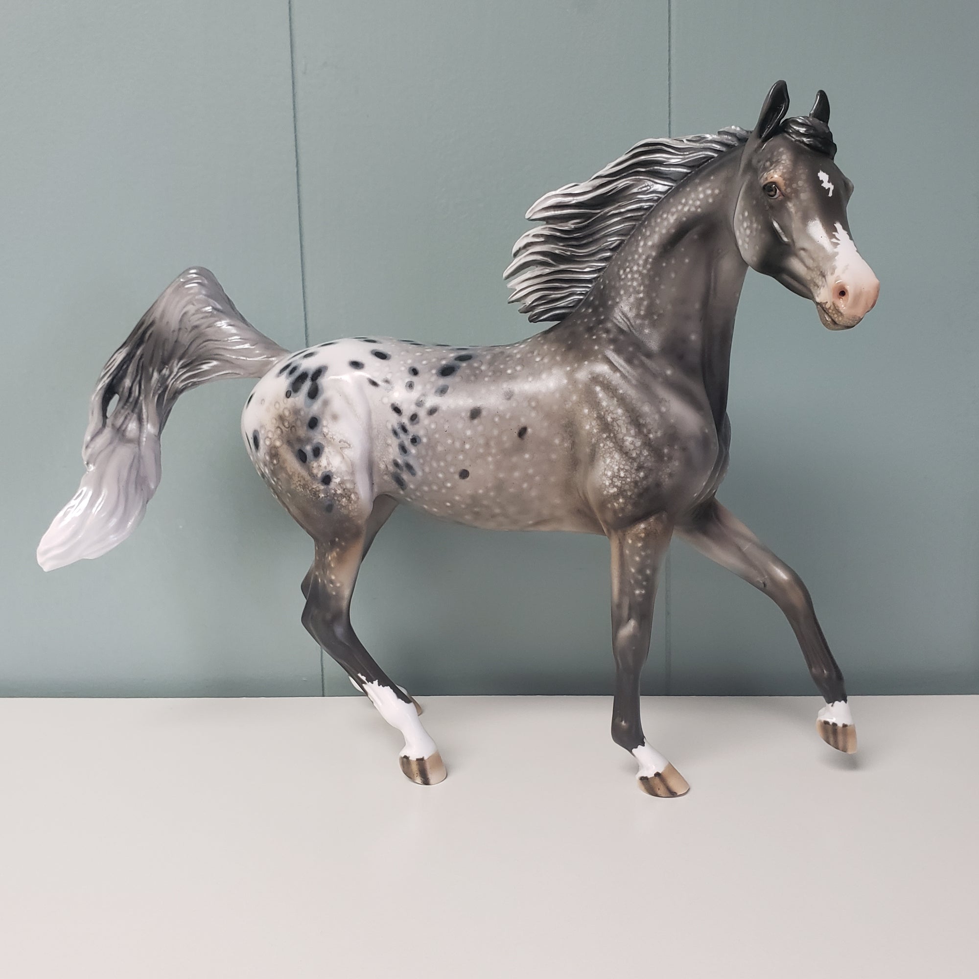 Stars Aligned OOAK Grey Arab Mare Appaloosa By Dawn Quick - SHCF24