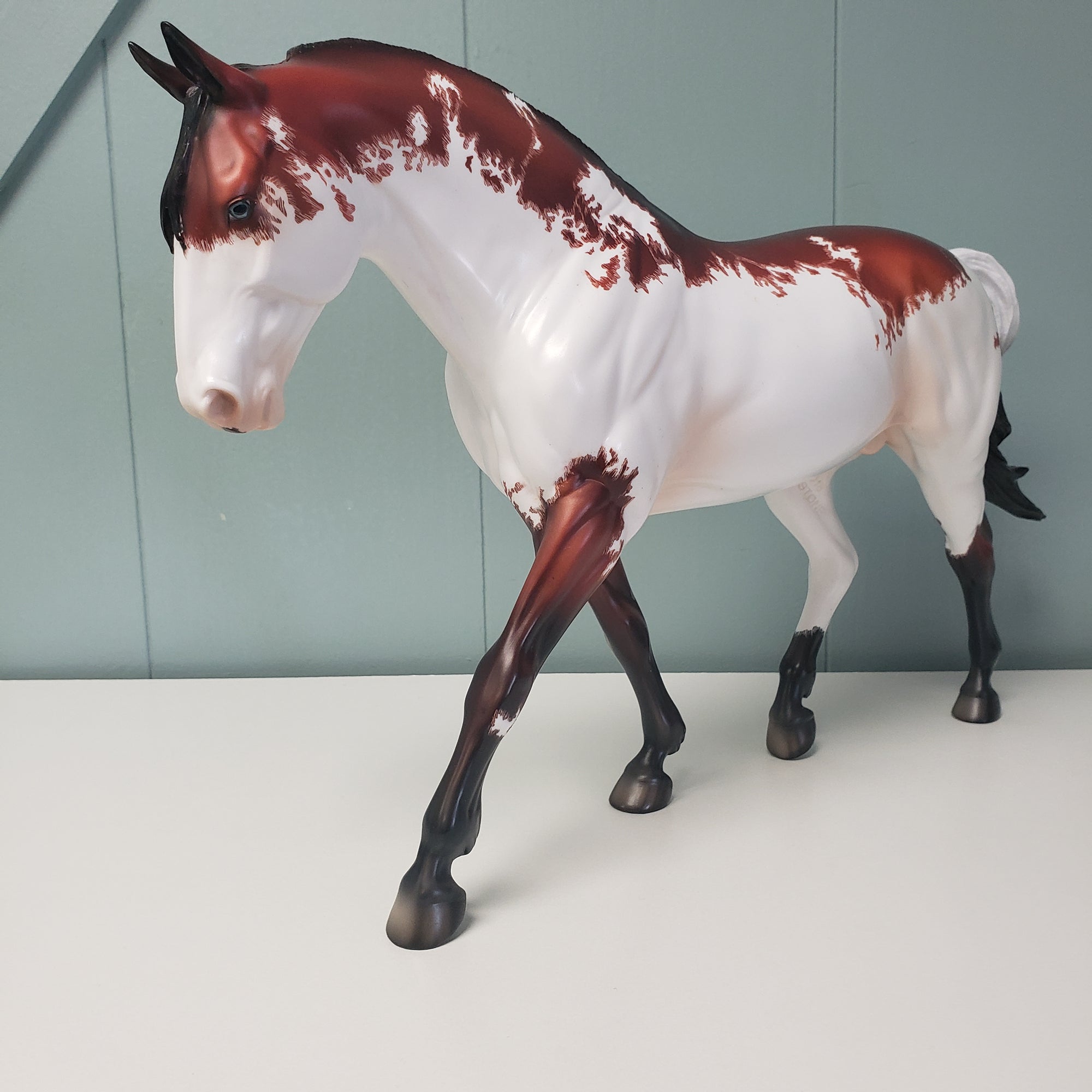 Strategic Plan OOAK Glossy Bay Frame Overo Custom Irish Draft By Dawn Quick