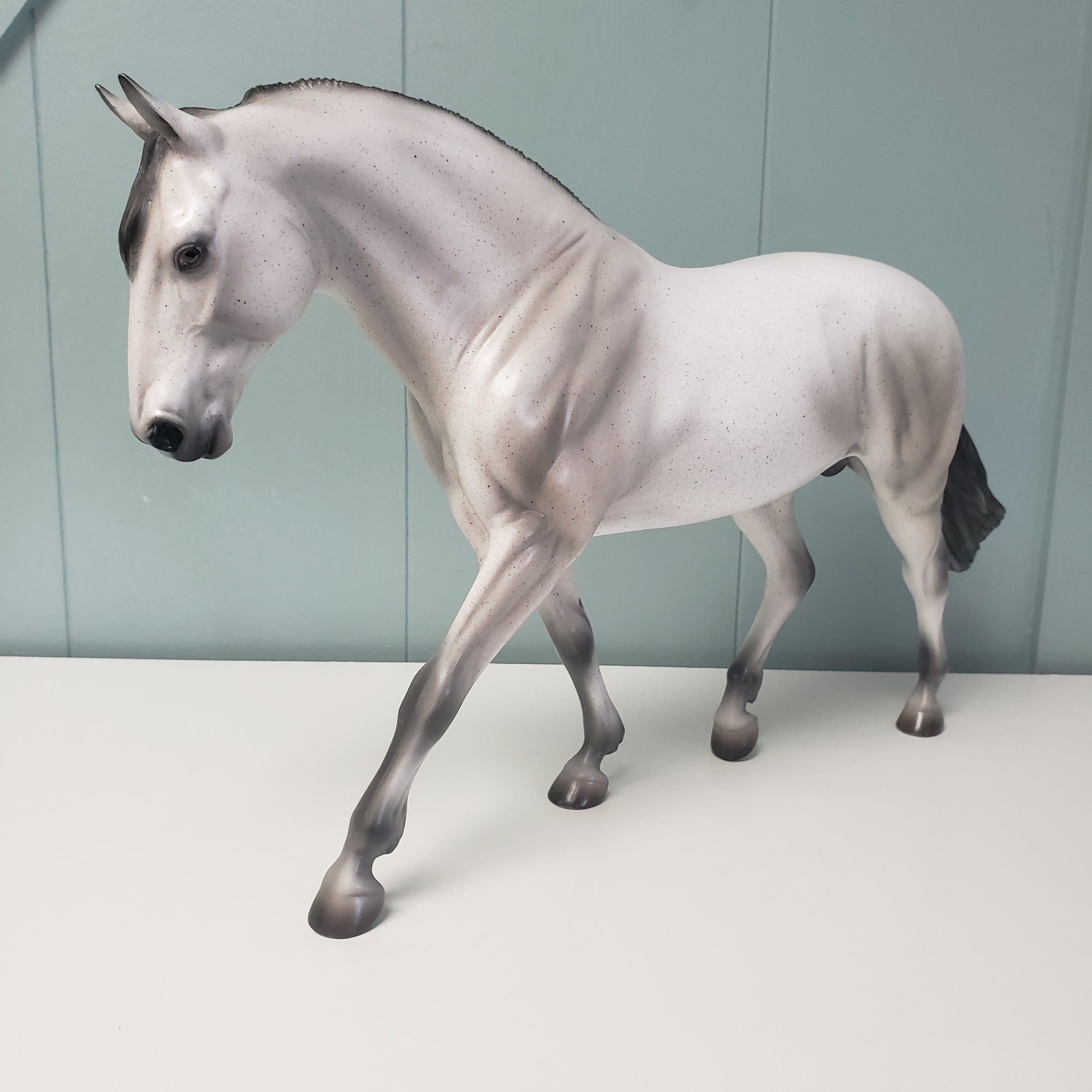 Storm Warden OOAK Fleabitten Grey Custom Irish Draught By Ashley Palmer - SHCF24