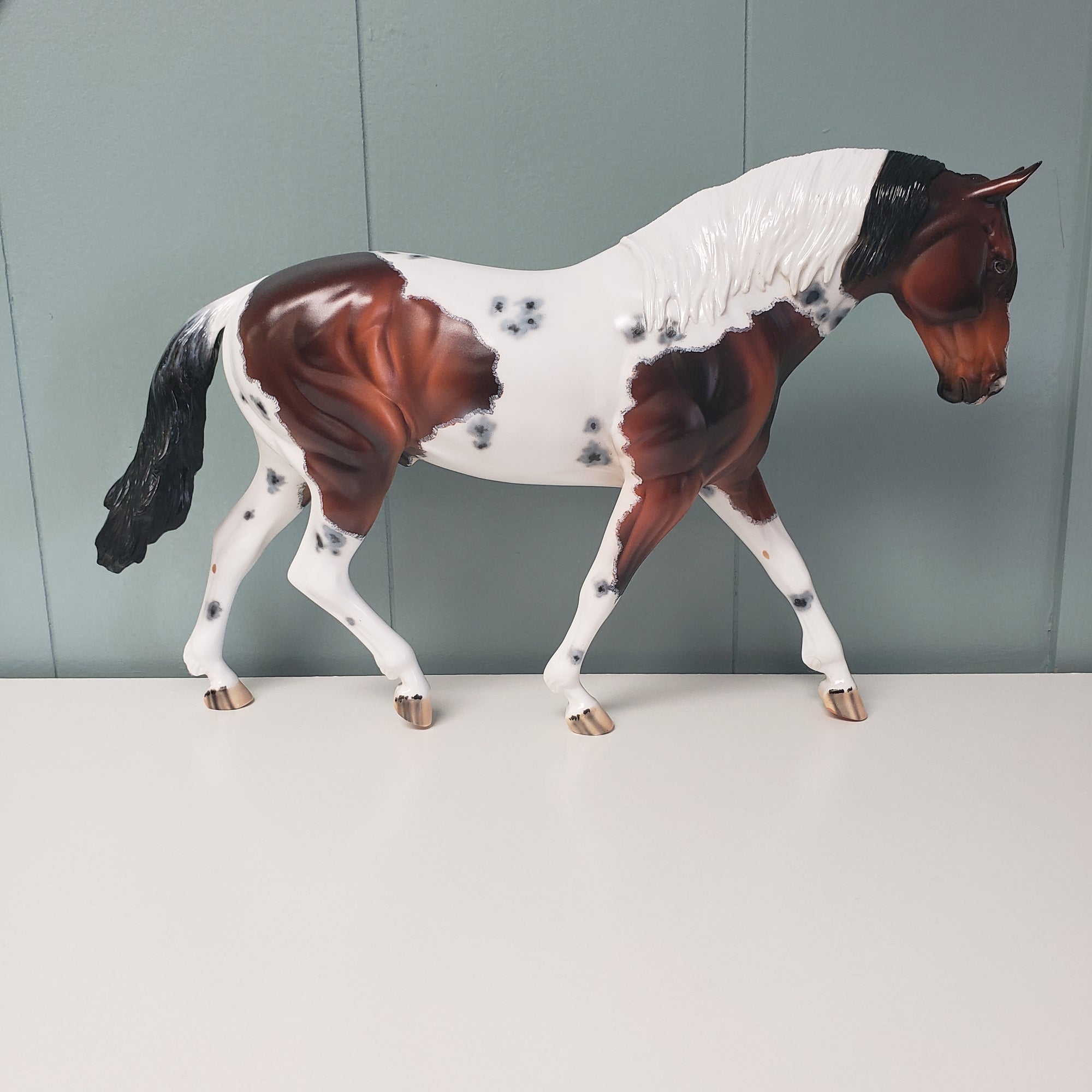 Confidence OOAK Bay Tobiano With Cat Tracks Custom Irish Draft By Dawn Quick - SHCF24