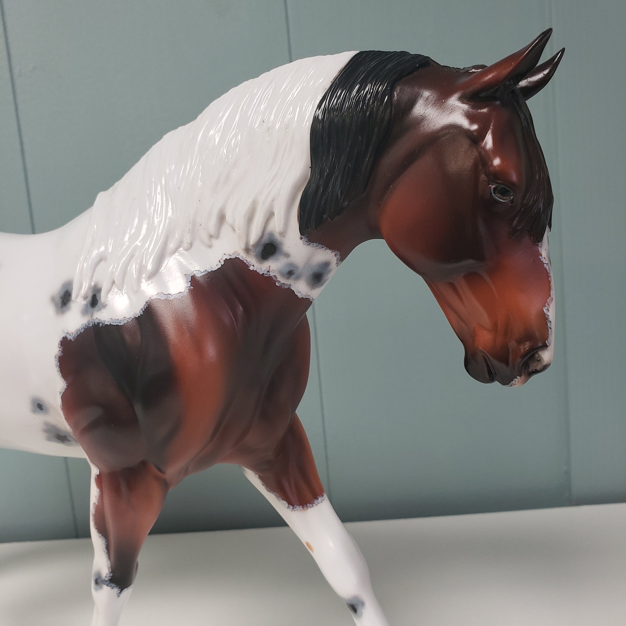 Confidence OOAK Bay Tobiano With Cat Tracks Custom Irish Draft By Dawn Quick - SHCF24