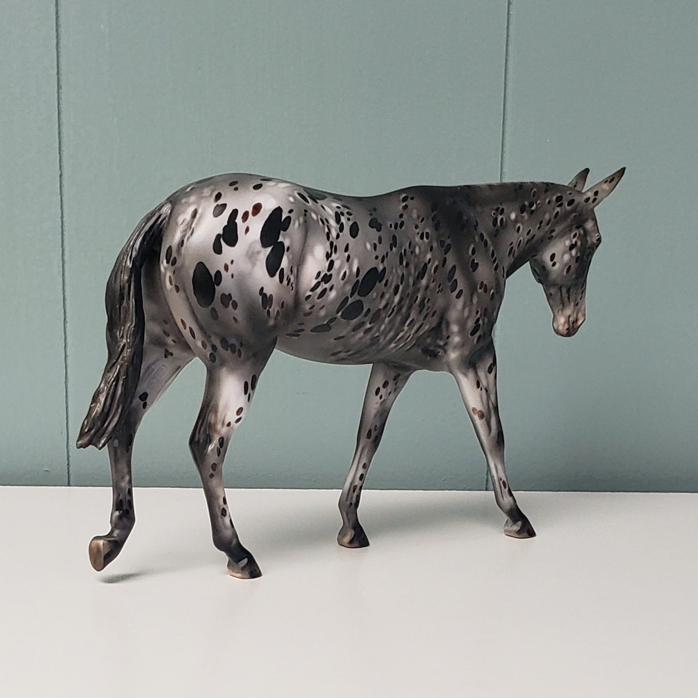 Karma OOAK Black Appaloosa Pebble Mule by Julie Keim - Best Offer 5/7/24