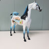 Tranquility OOAK Deco Blue Mountain Scene Custom Arabian By Dawn Quick - SHCF24