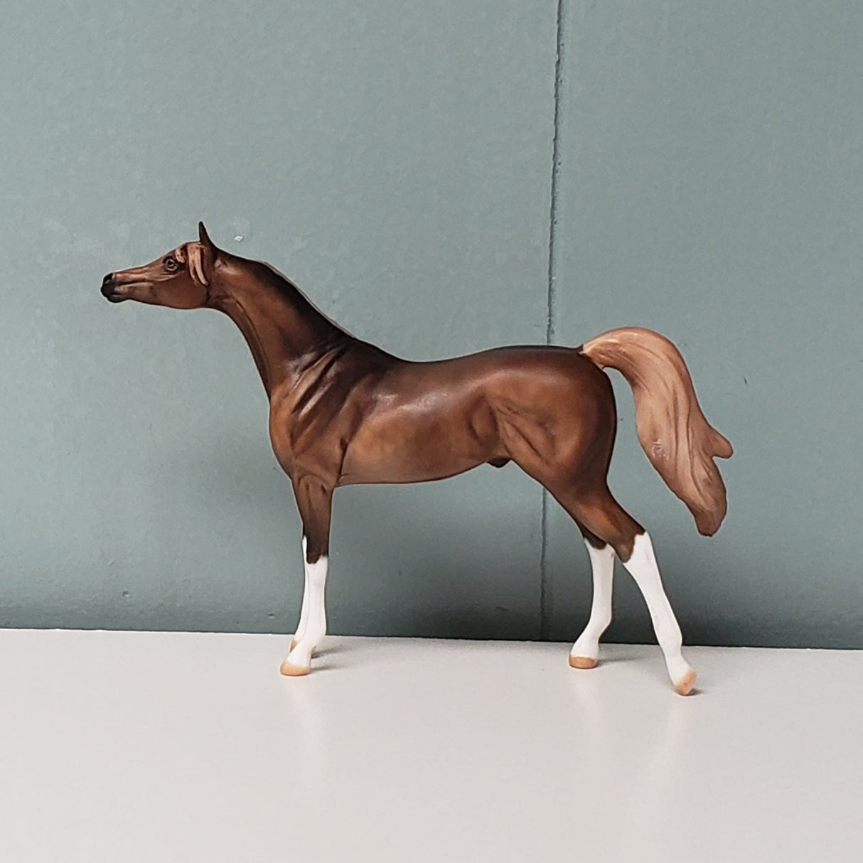 Secret Step OOAK Dapple Flaxen Chestnut Arabian Chip  By Julie Keim- SHCF24