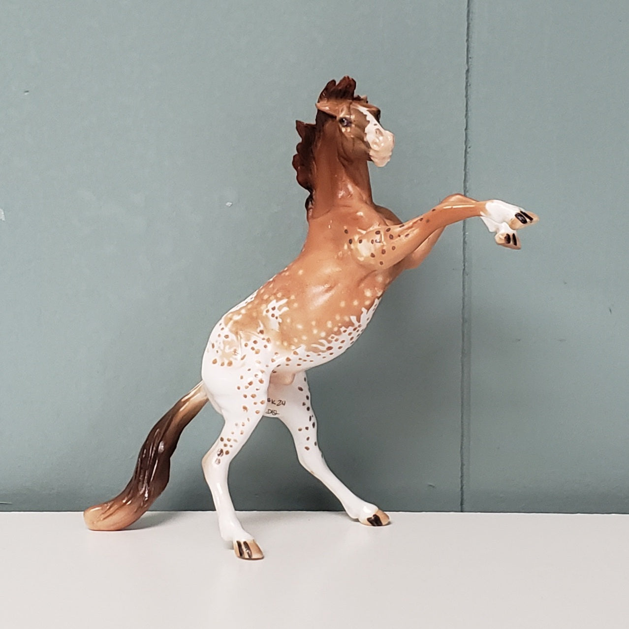 Fay OOAK Chestnut Appaloosa Rearing Chip  By Dawn Quick - SHCF24