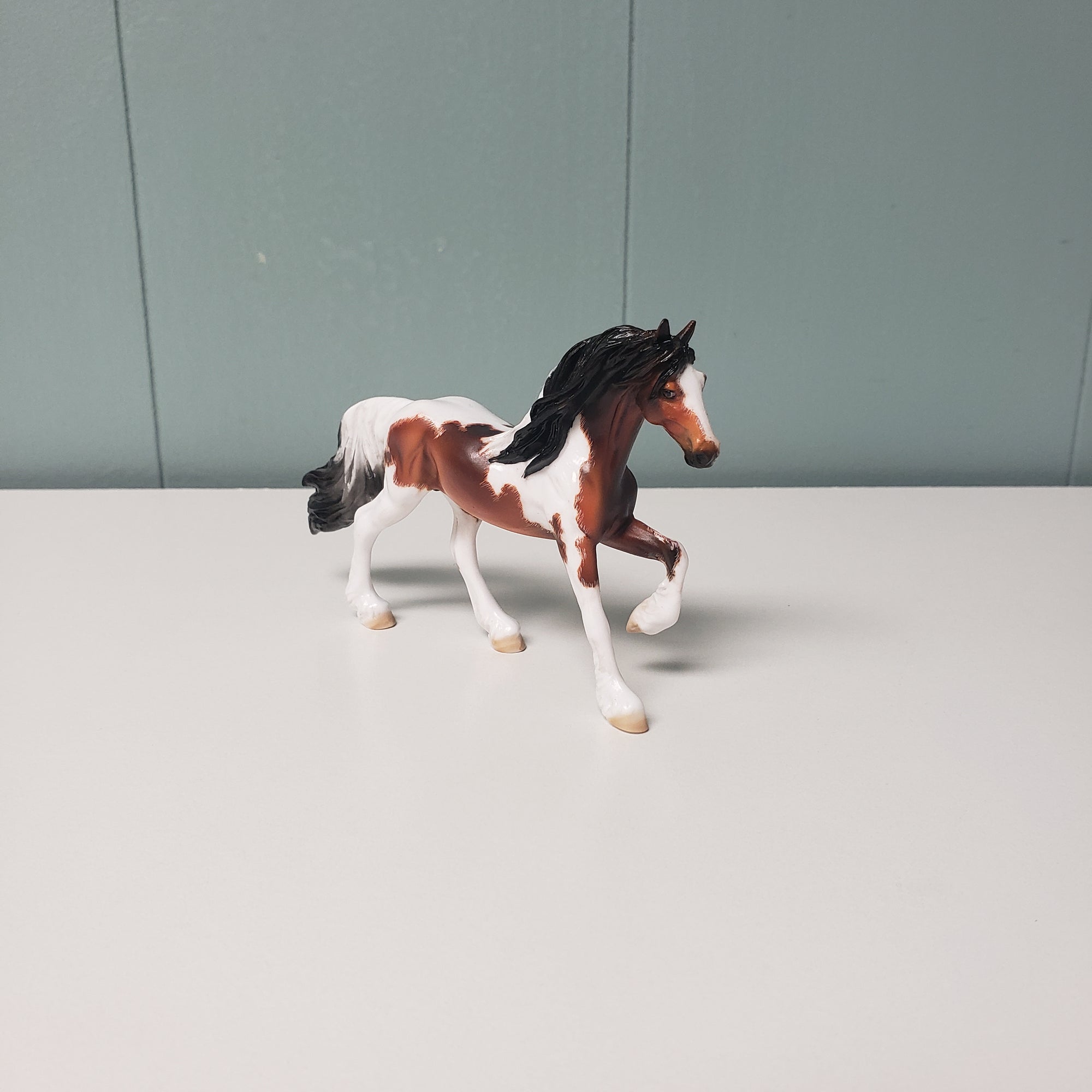 Firewing OOAK Bay Tobiano W/ Etching Friesian Chip  By Dawn Quick - SHCF24