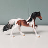 Firewing OOAK Bay Tobiano W/ Etching Friesian Chip  By Dawn Quick - SHCF24