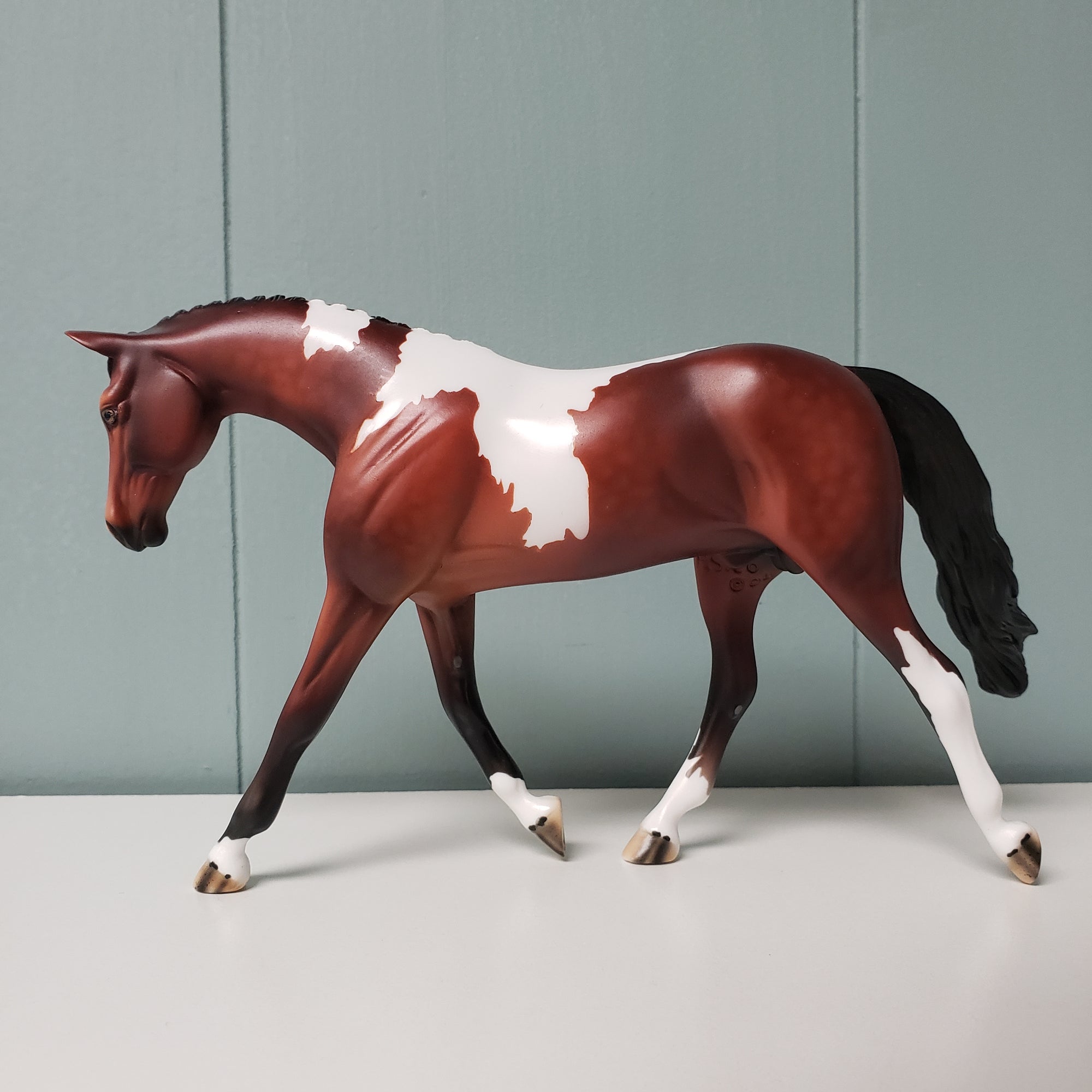 Joyful Journey OOAK Dappled Bay Tobiano Warmblood Pebble By Dawn Quick - SHCF24