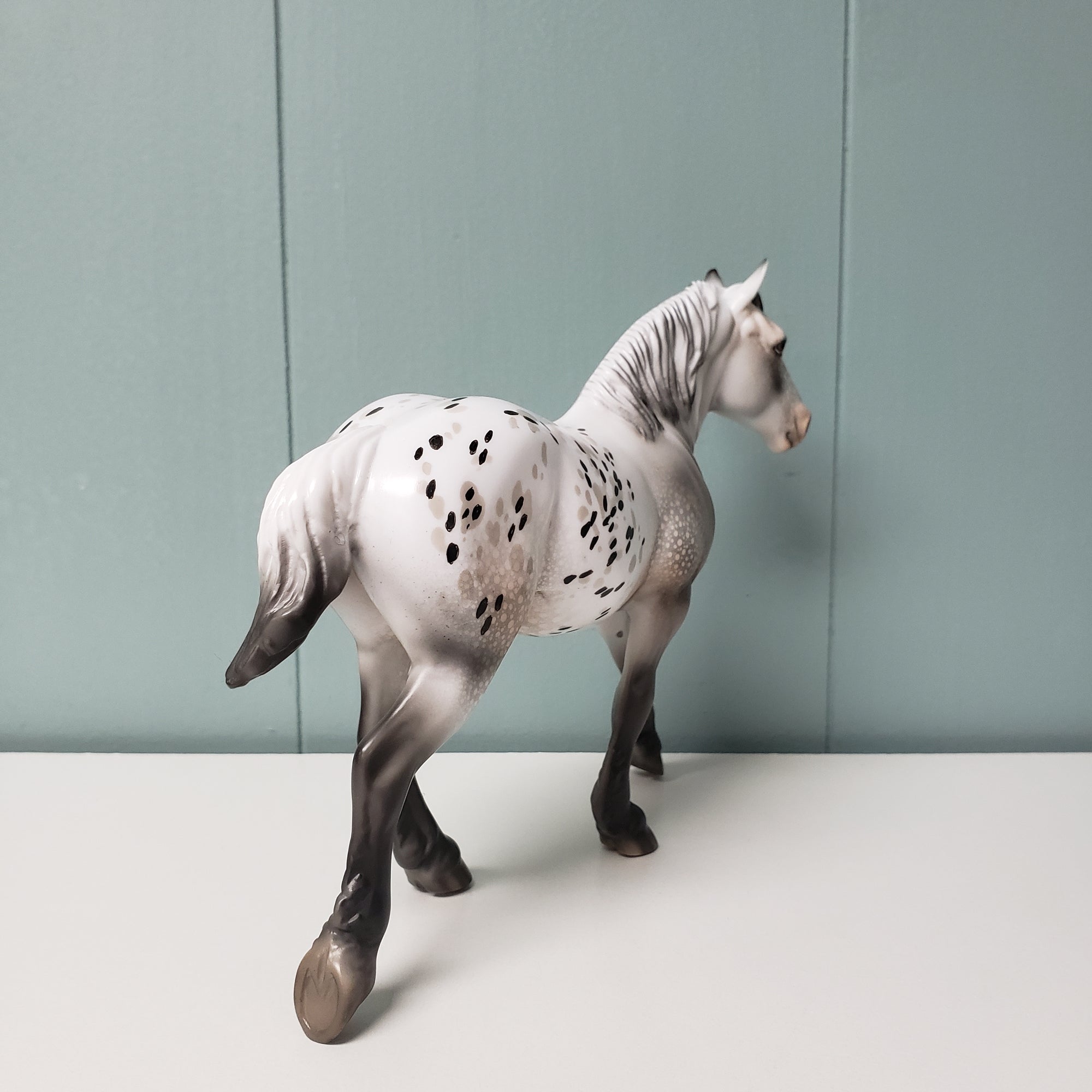 Darling Destiny OOAK Gray Leopard Appaloosa Draft Pebble By Dawn Quick - SHCF24