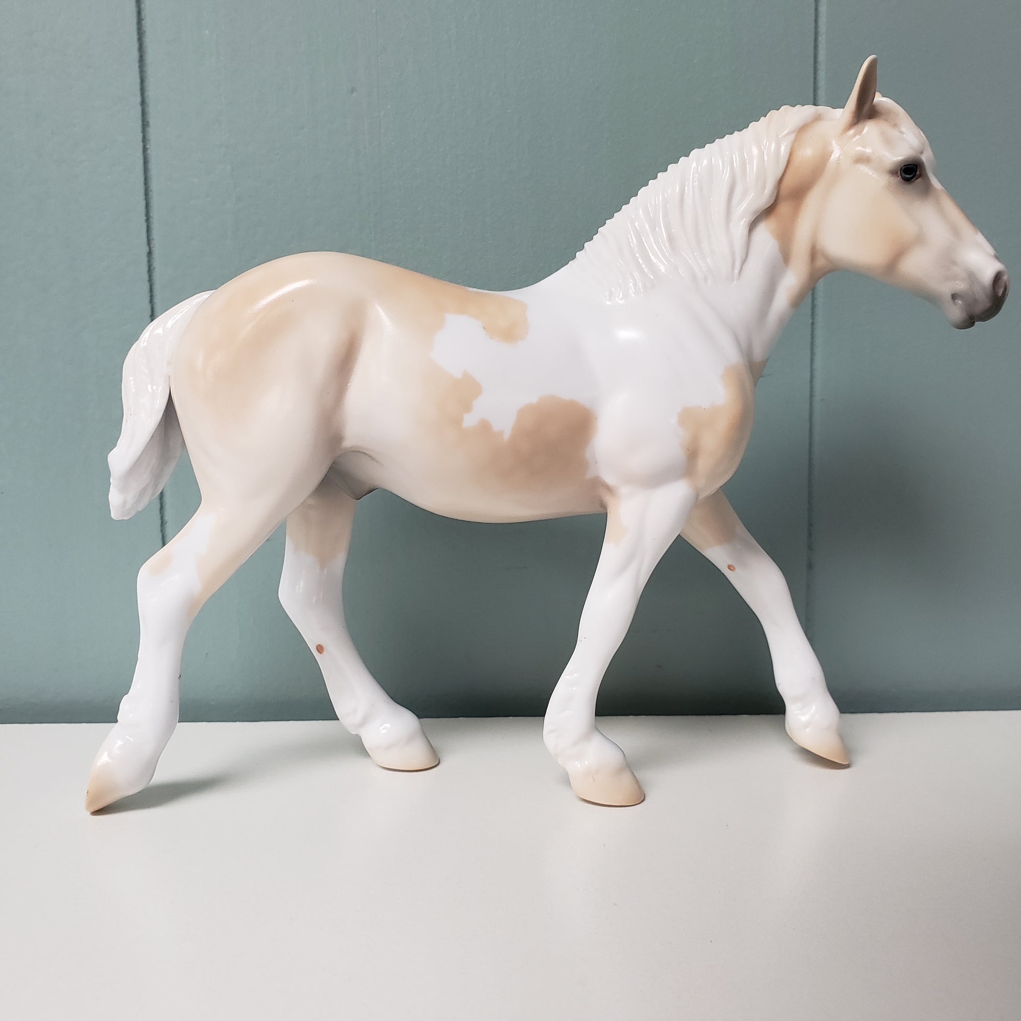 Trust OOAK Dappled Palomino Tobiano Draft Pebble By Jess Hamill - SHCF24