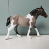 Unity OOAK Reverse Dapple Roan Tobiano Draft Pebble By Jess Hamill - SHCF24