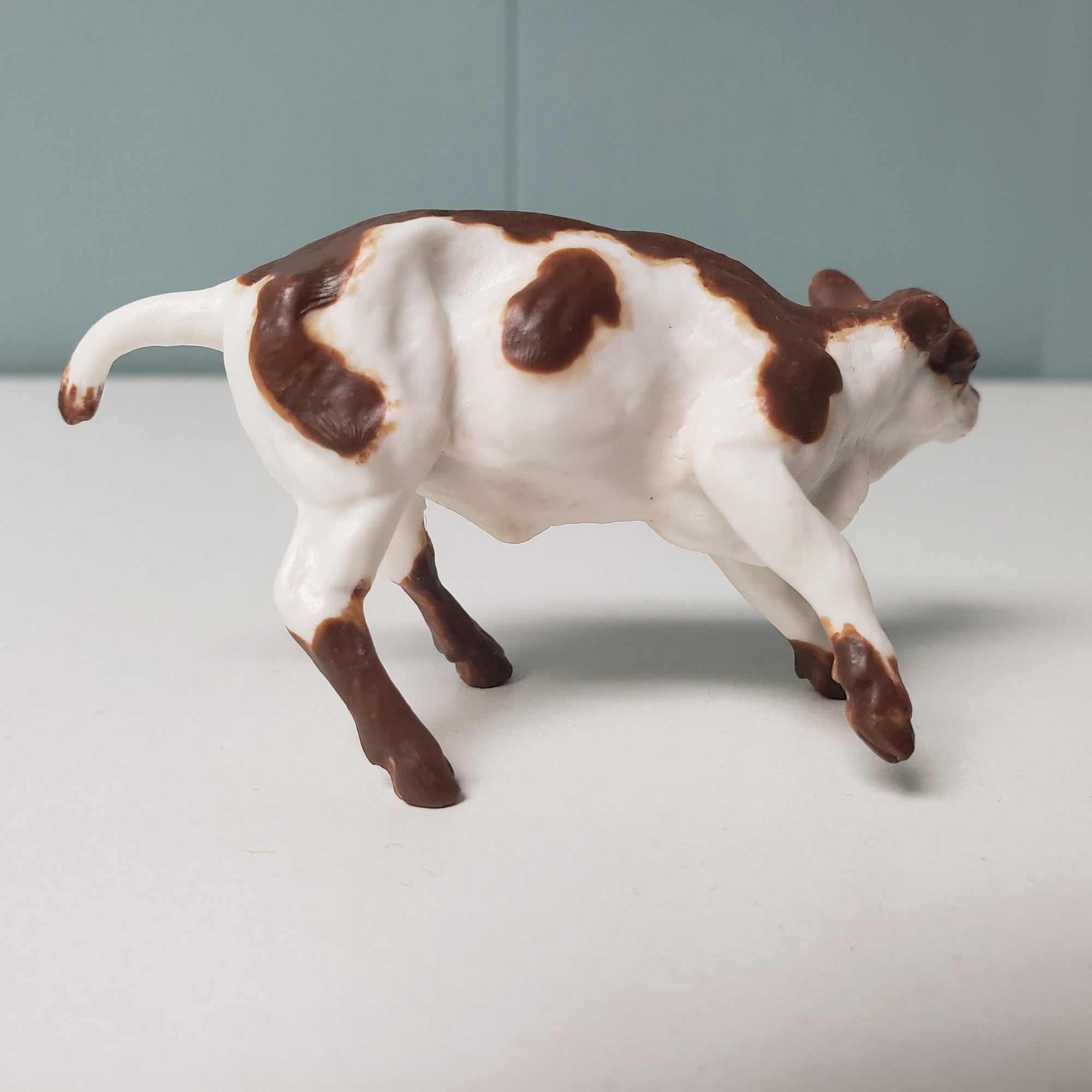 Top Round OOAK Brown &amp; White Cow Chip By Andrea Thomason - National Hamburger Day - HBD24