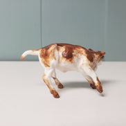 Bones OOAK Red & White Cow Chip By Andrea Thomason - National Hamburger Day - HBD24